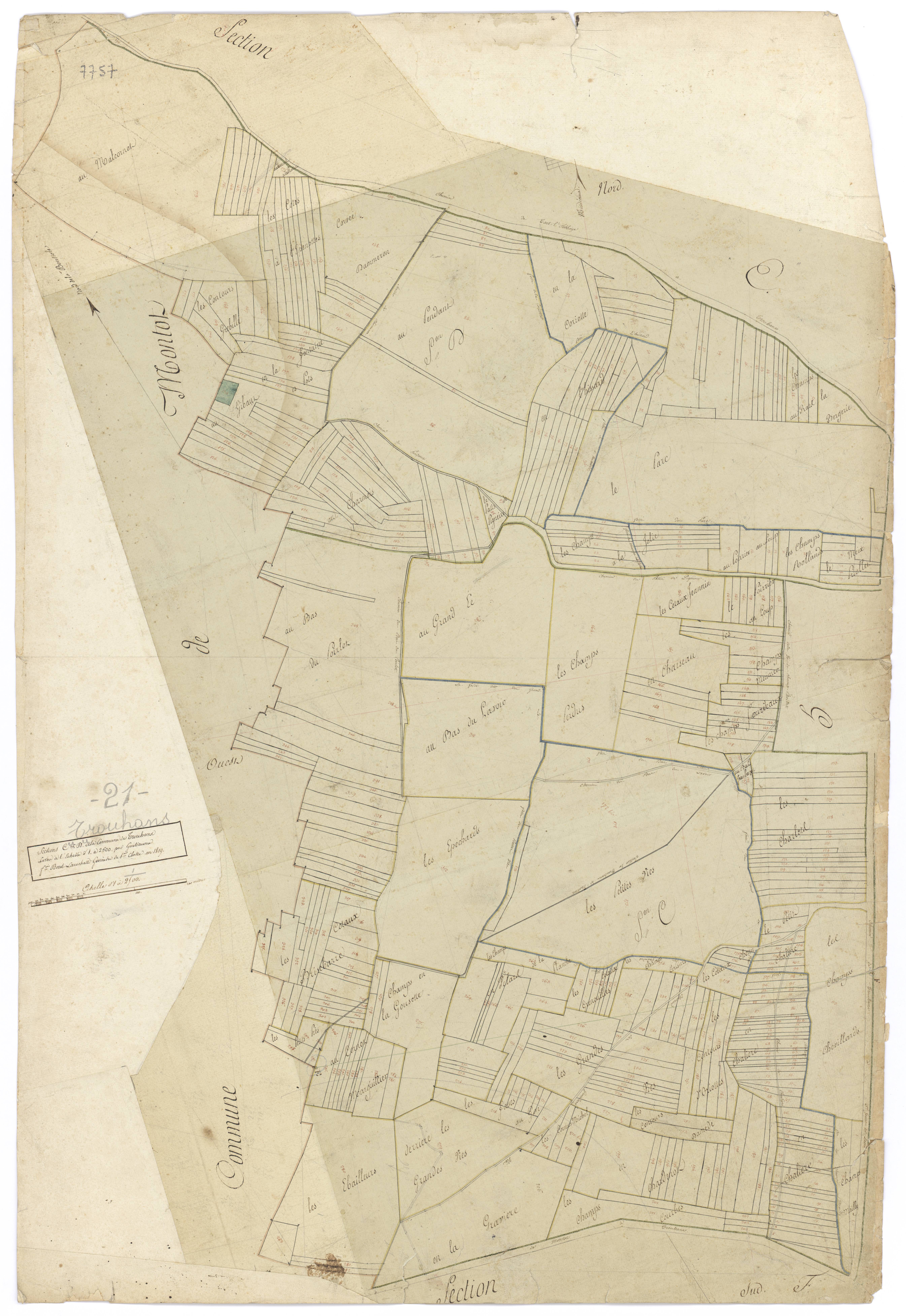 Trouhans - Sections C et D - 3 P PLAN 645/4