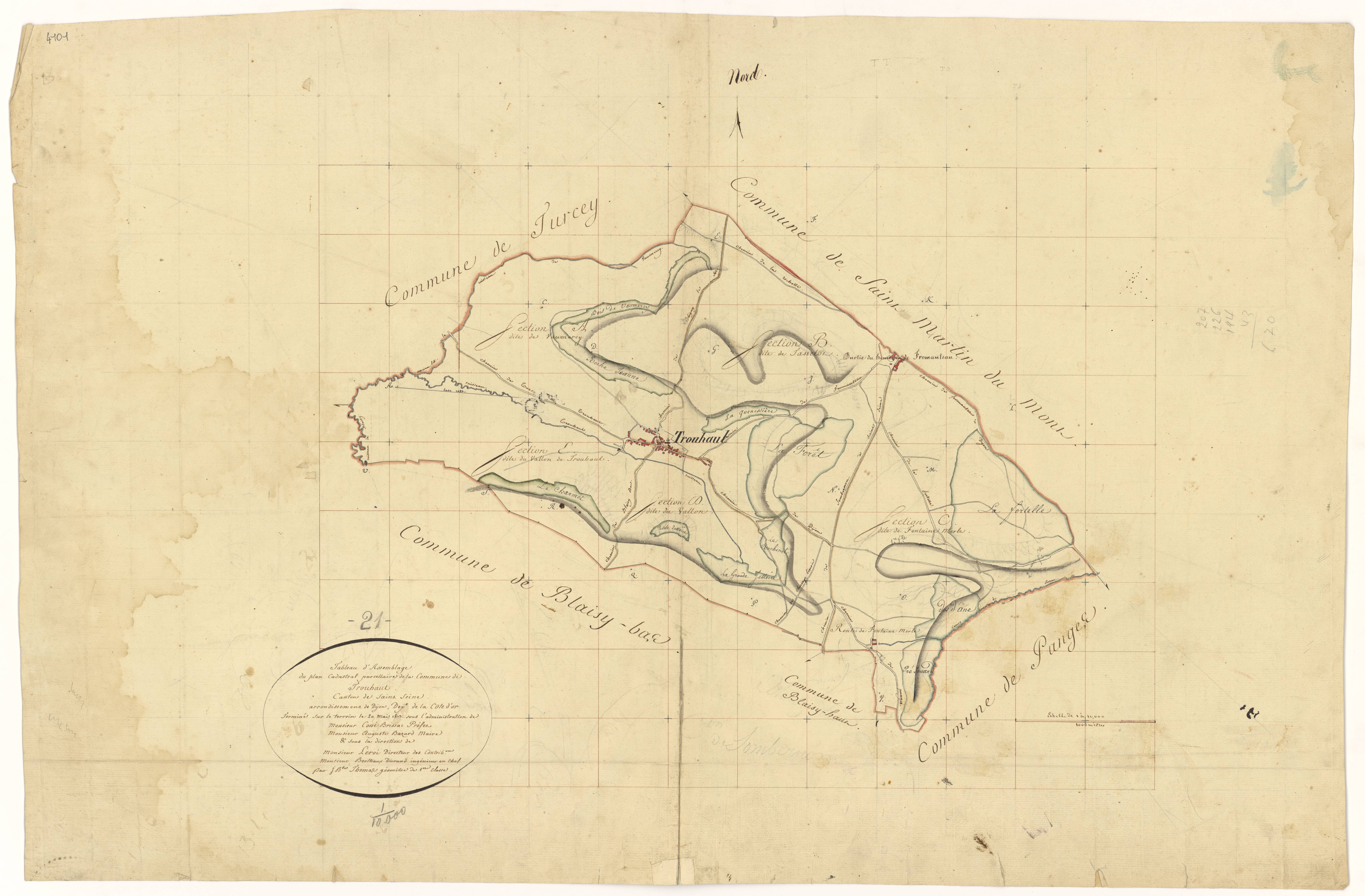 Trouhaut - Tableau d'assemblage - 3 P PLAN 646/1