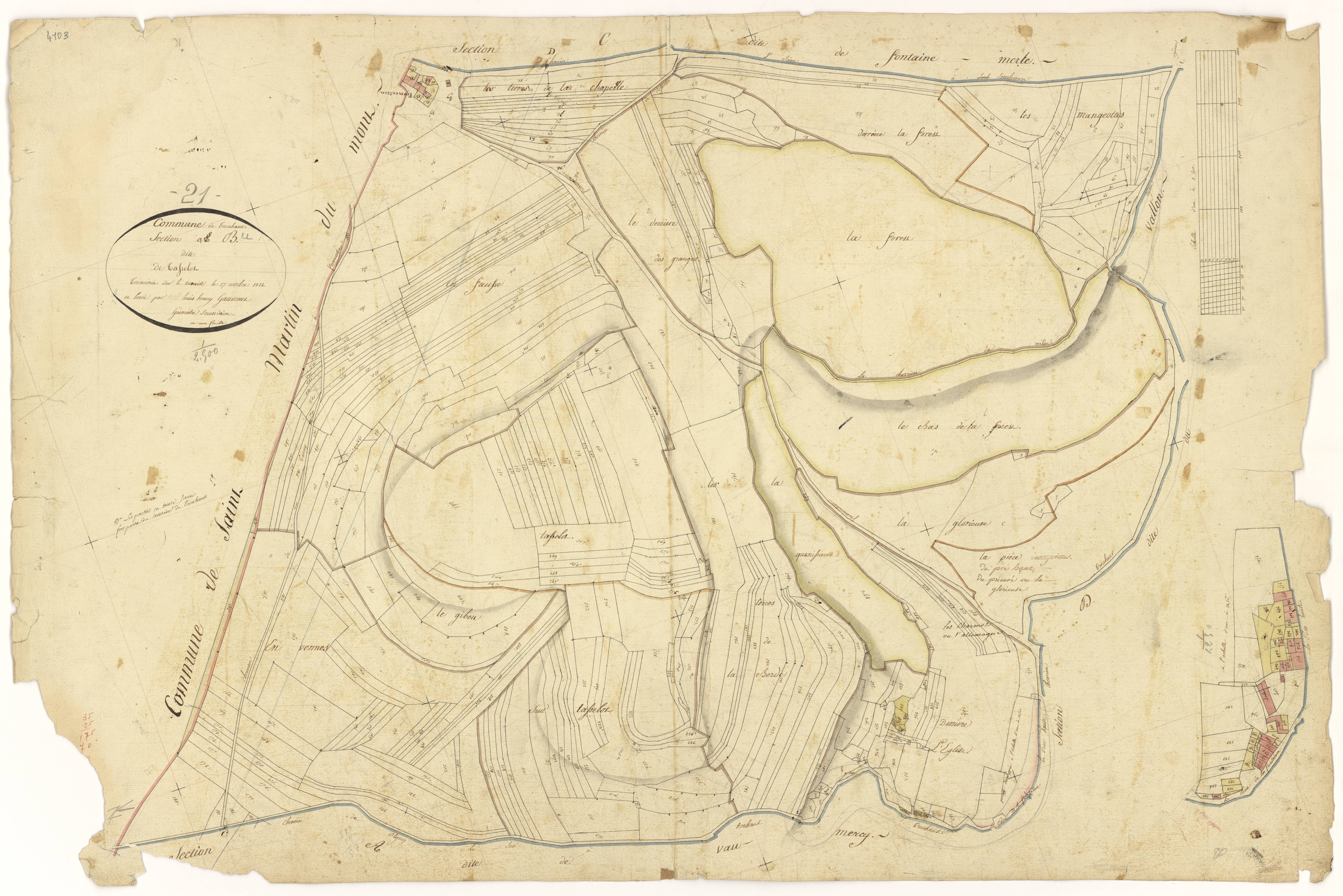 Trouhaut - Section B - 3 P PLAN 646/3