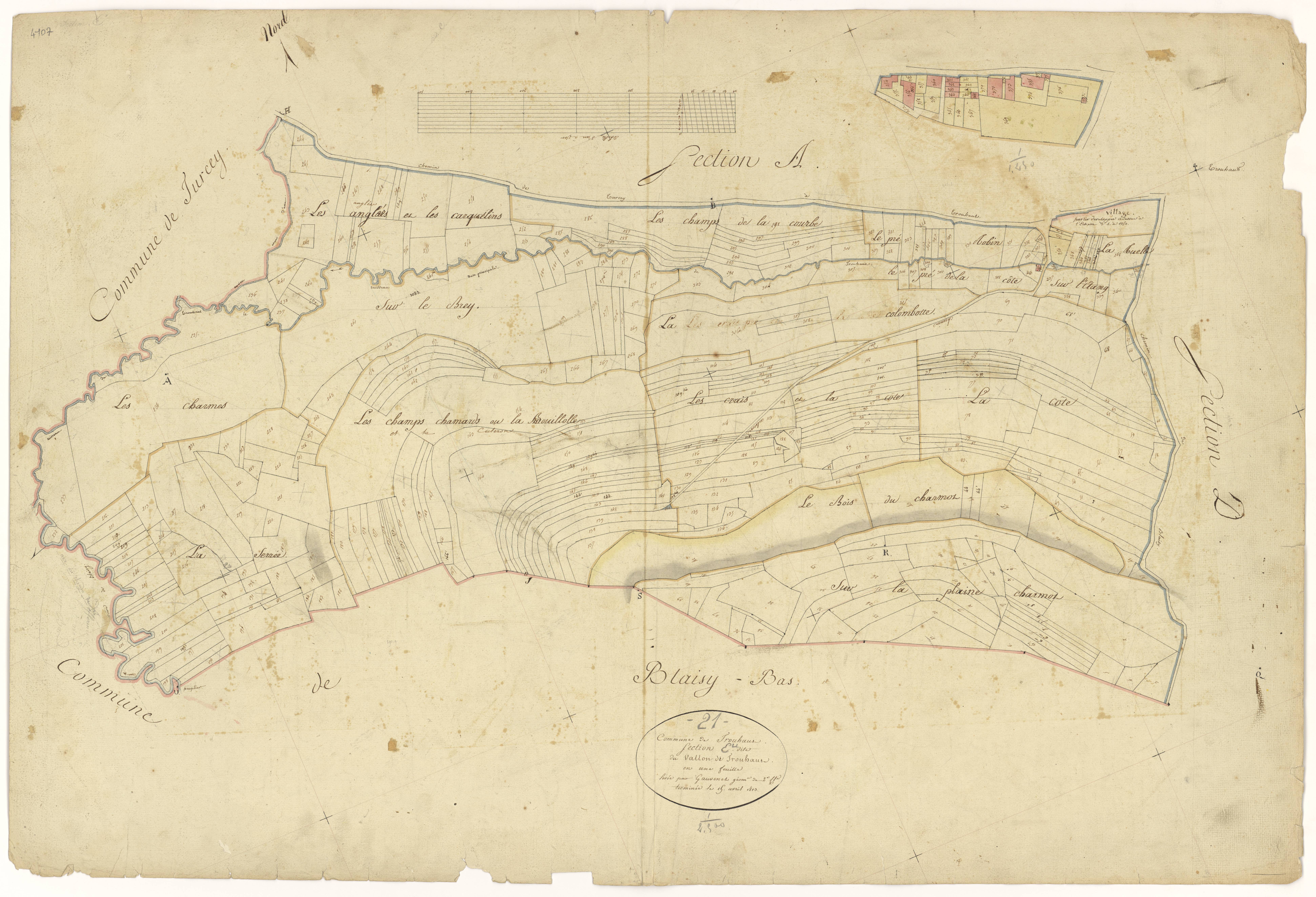 Trouhaut - Section E - 3 P PLAN 646/7