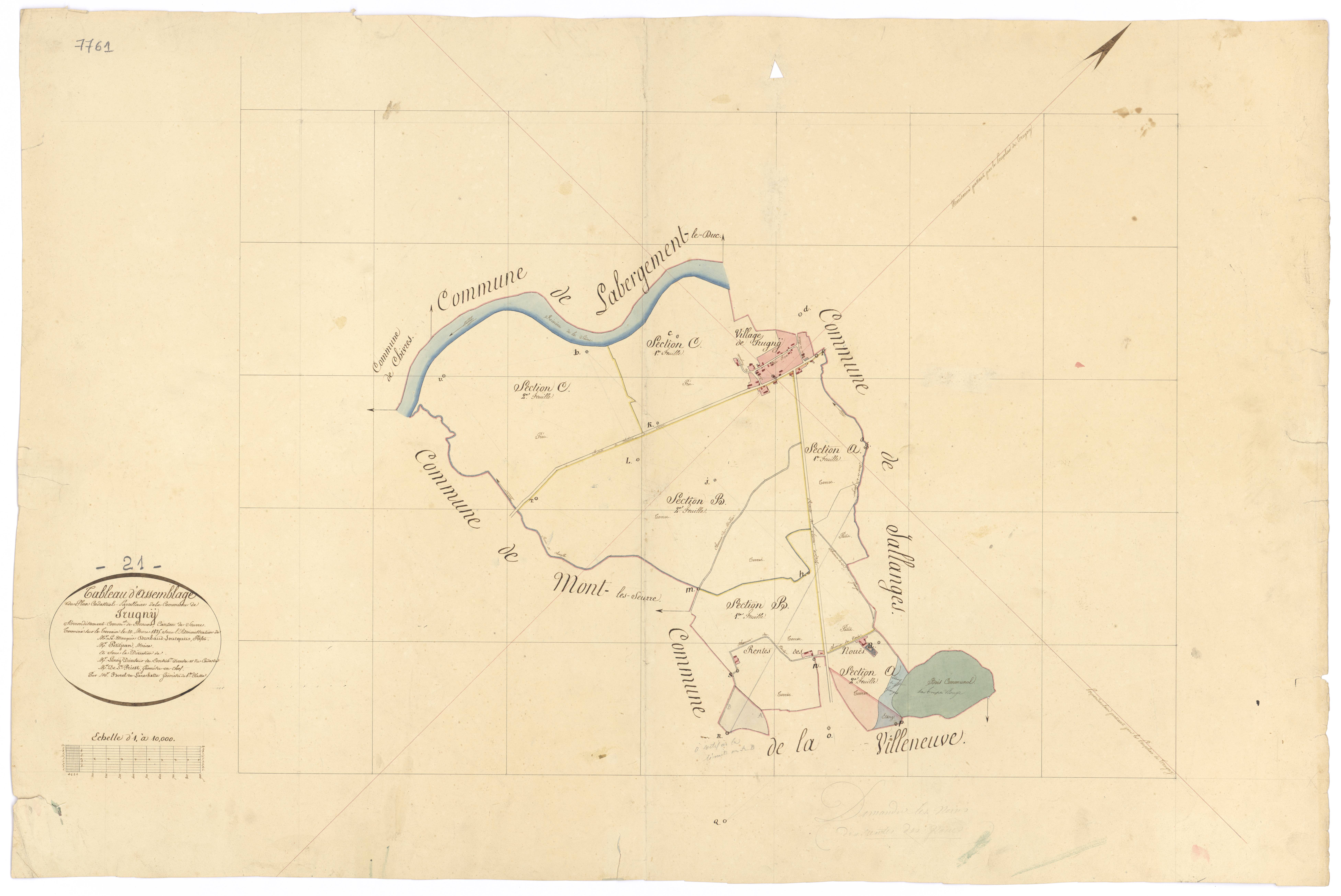 Trugny - Tableau d'assemblage - 3 P PLAN 647/1