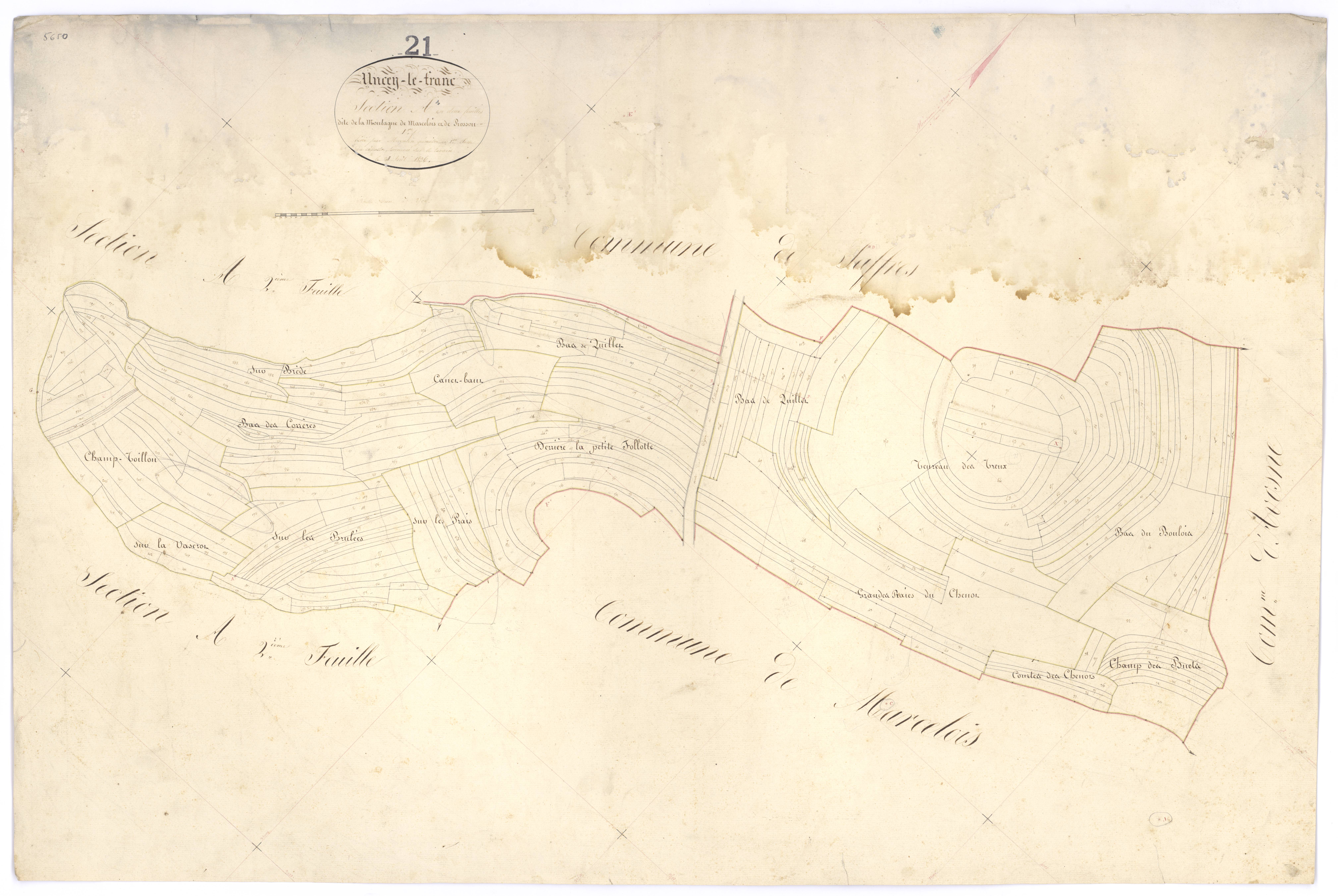 Uncey-le-Franc - Section A1 - 3 P PLAN 649/2