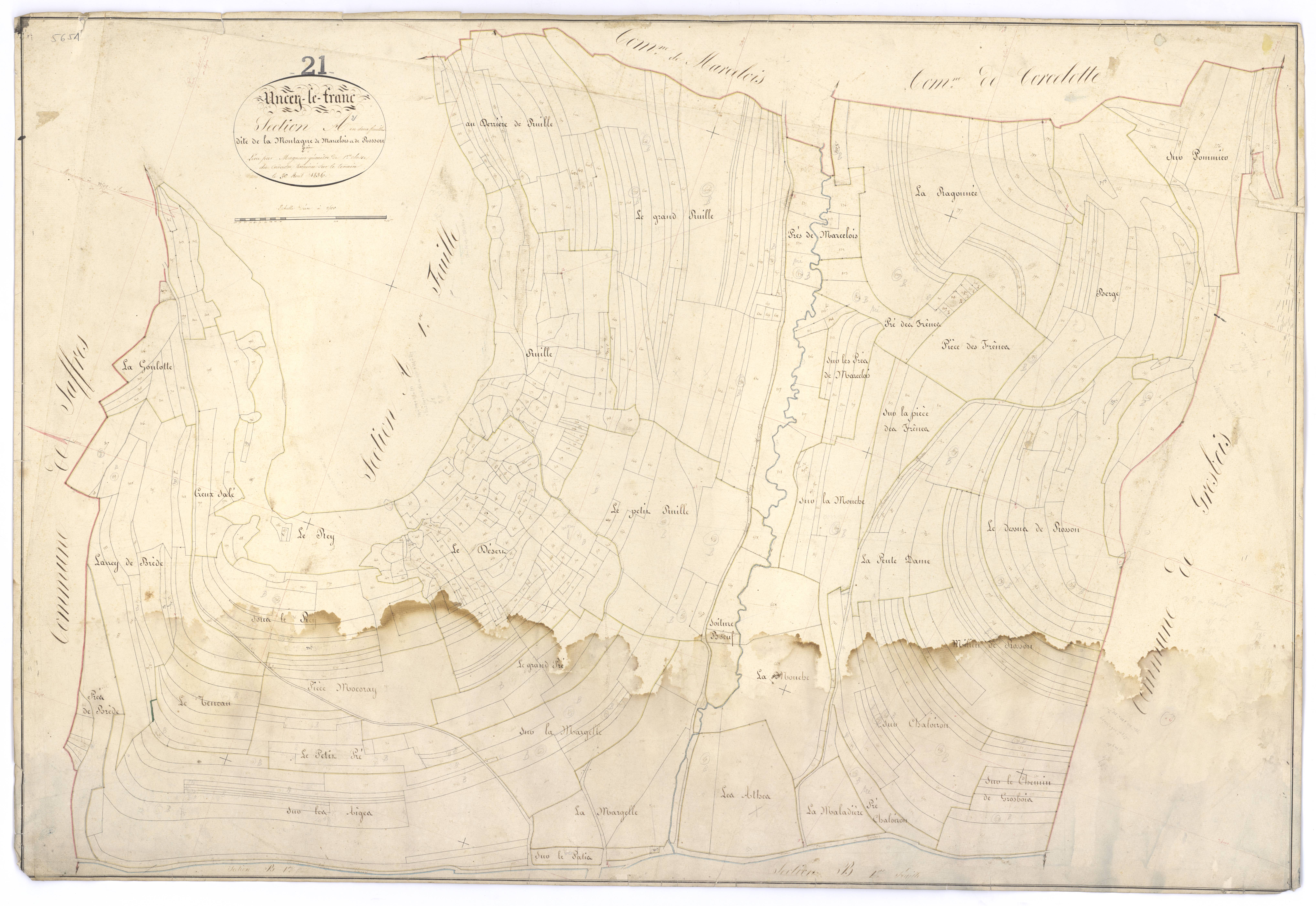 Uncey-le-Franc - Section A2 - 3 P PLAN 649/3