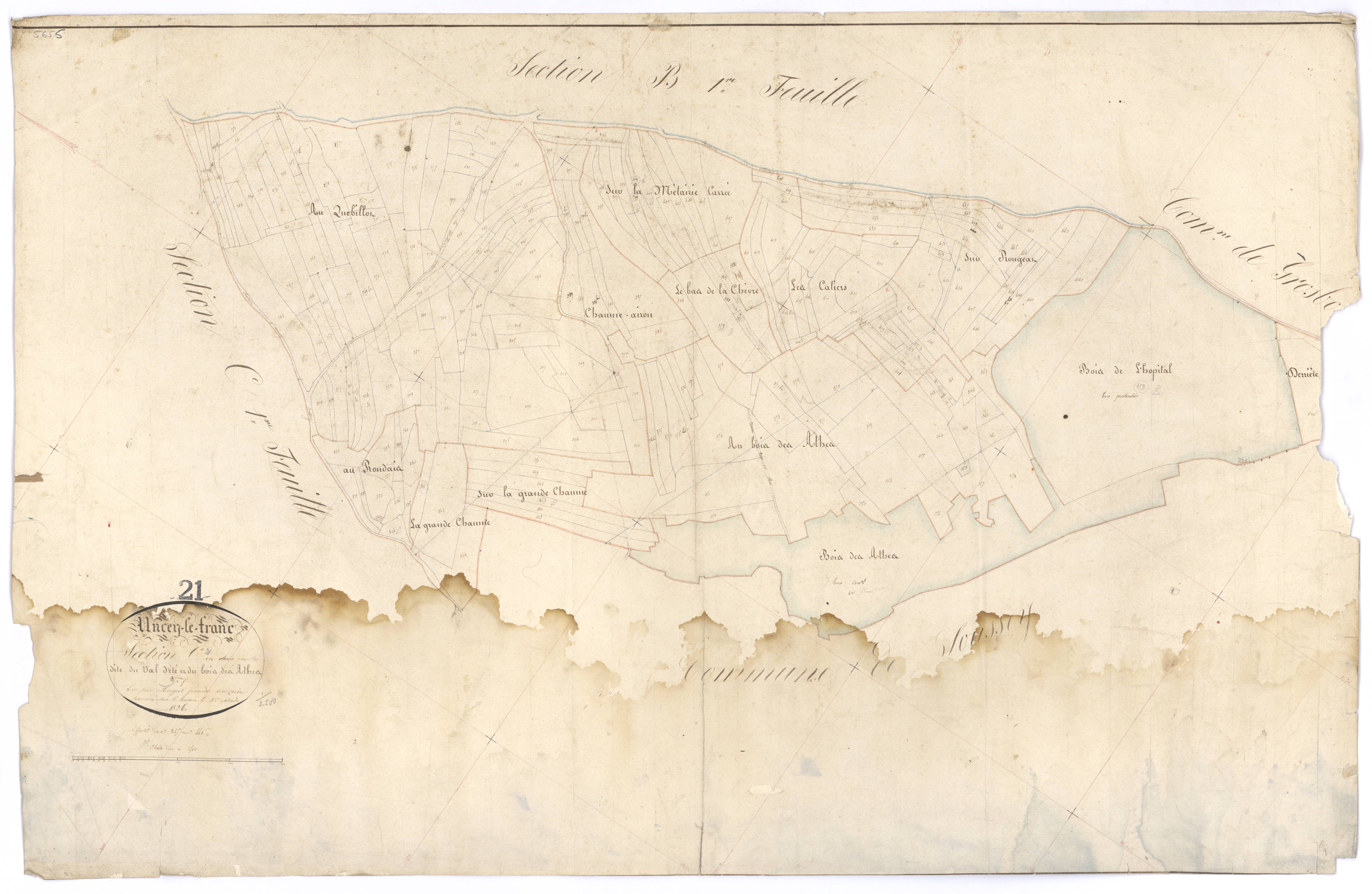 Uncey-le-Franc - Section C2 - 3 P PLAN 649/7
