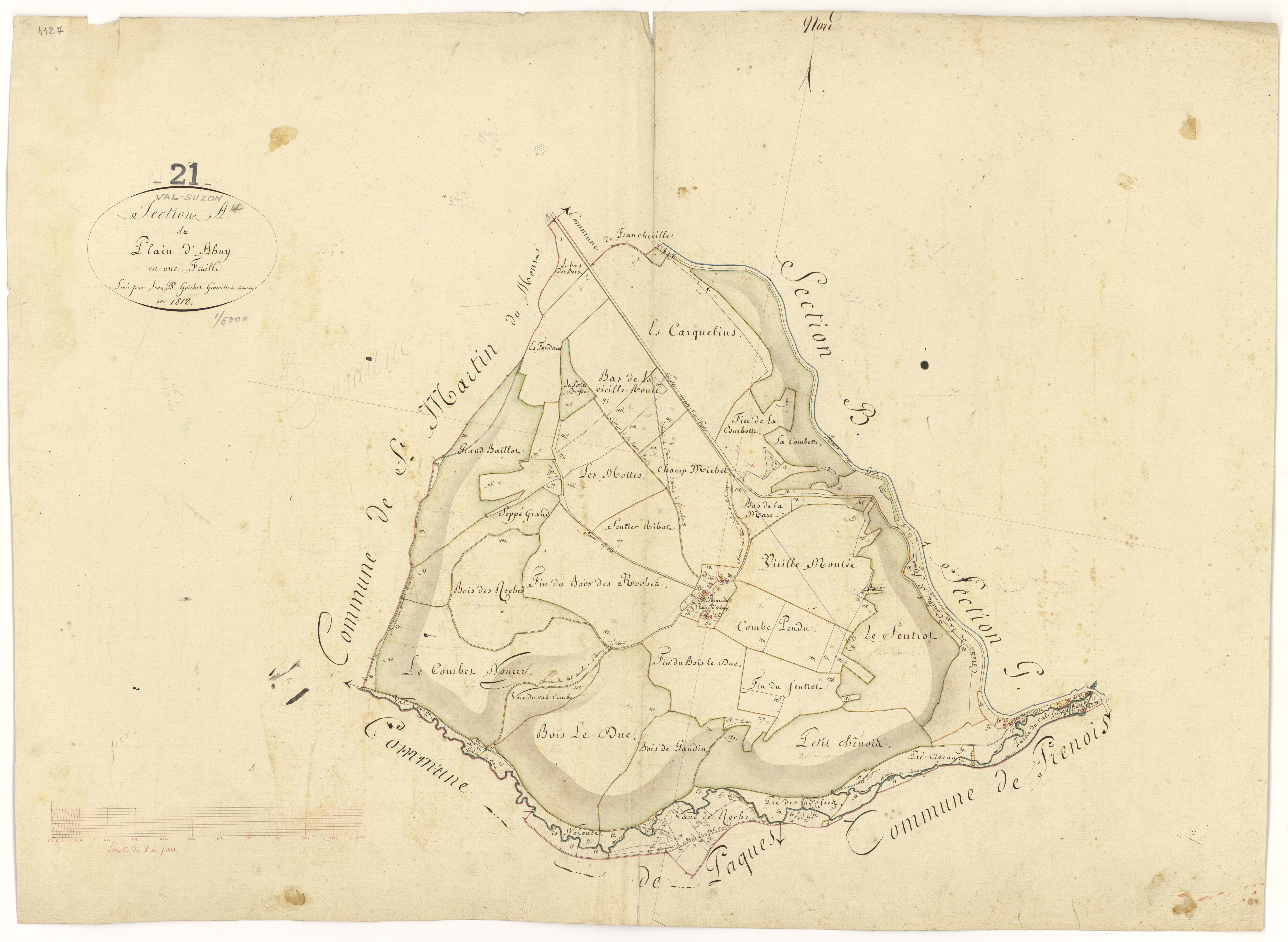 Val-Suzon - Section A - 3 P PLAN 651/2