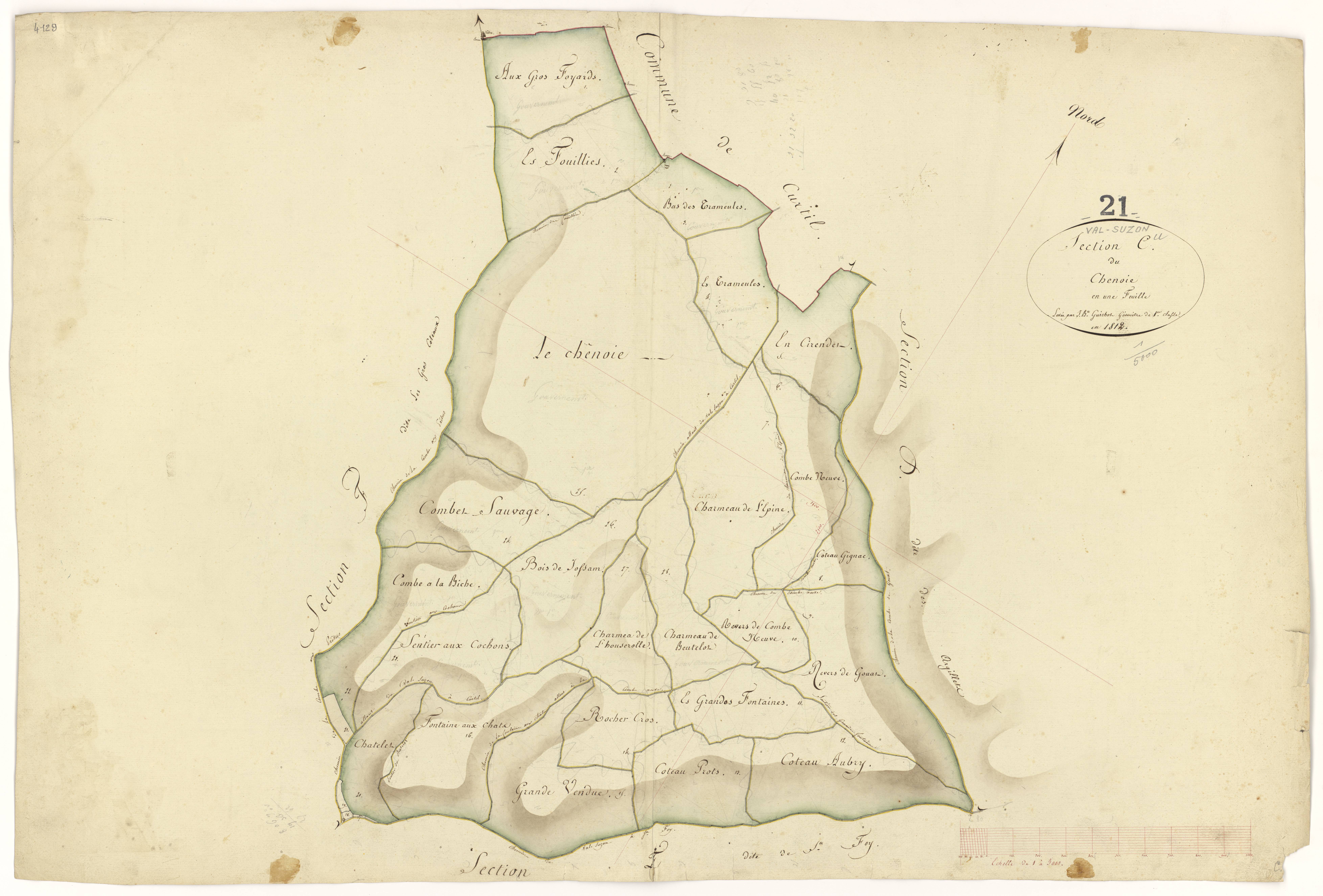 Val-Suzon - Section C - 3 P PLAN 651/4