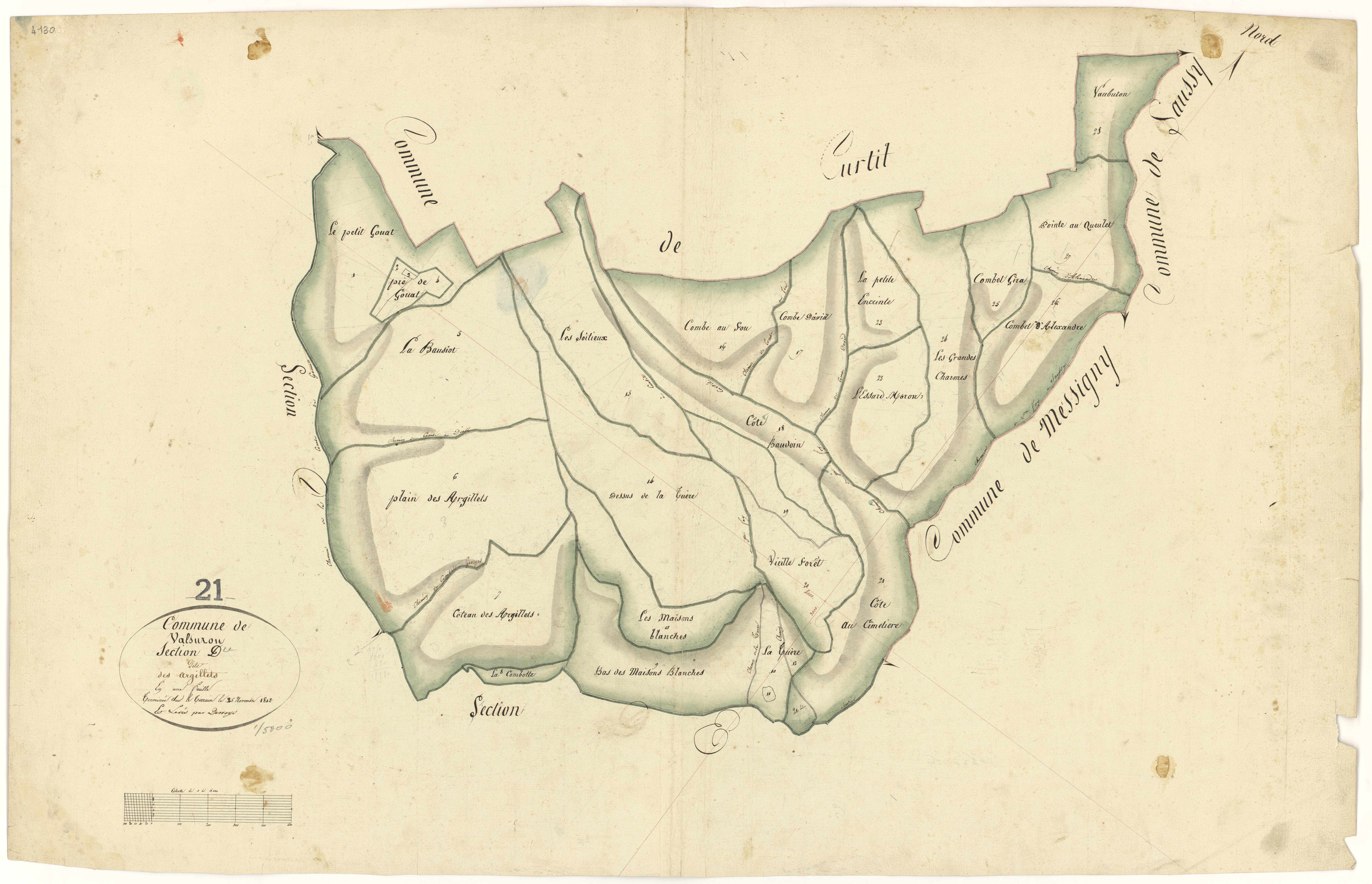 Val-Suzon - Section D - 3 P PLAN 651/5