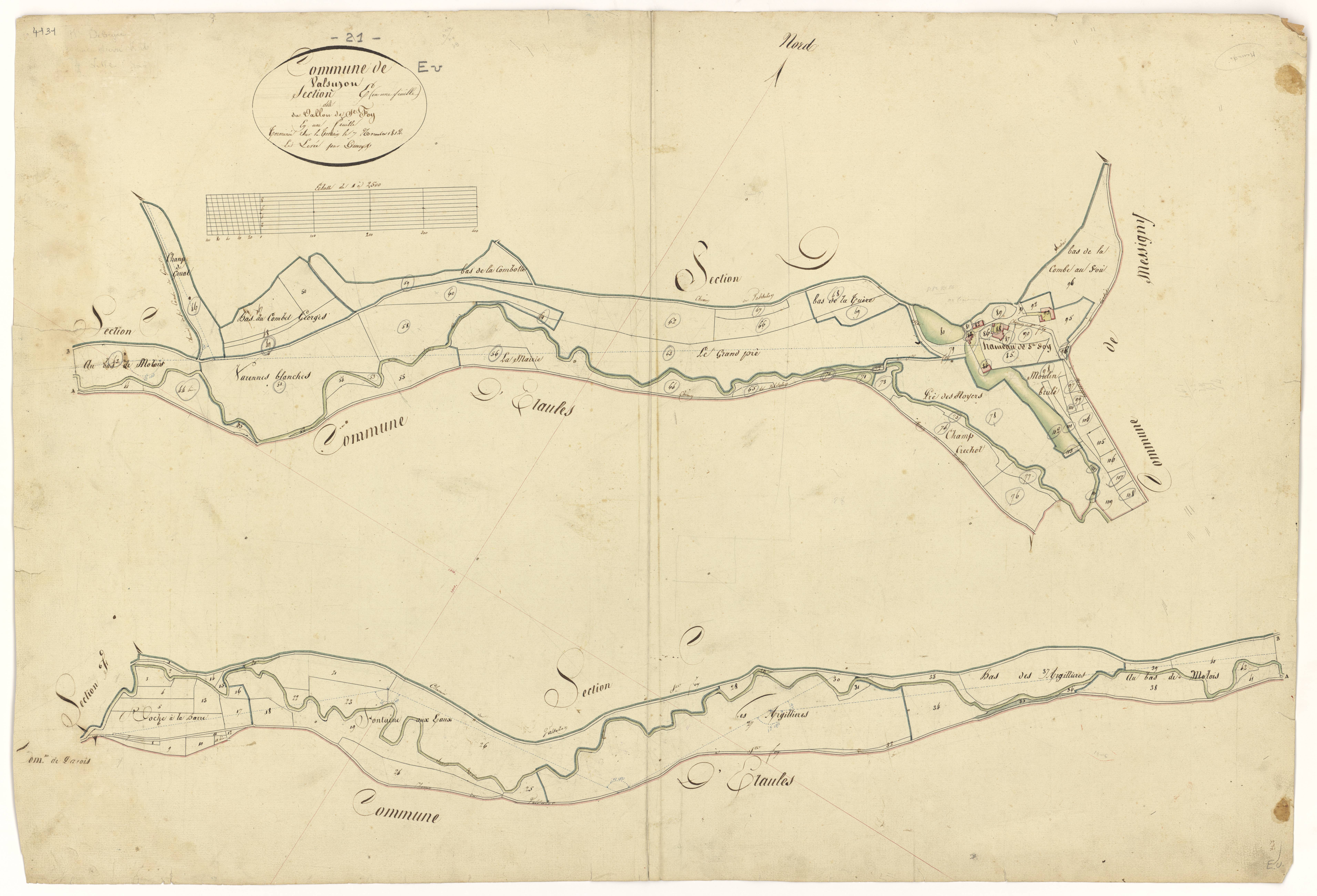 Val-Suzon - Section E - 3 P PLAN 651/6