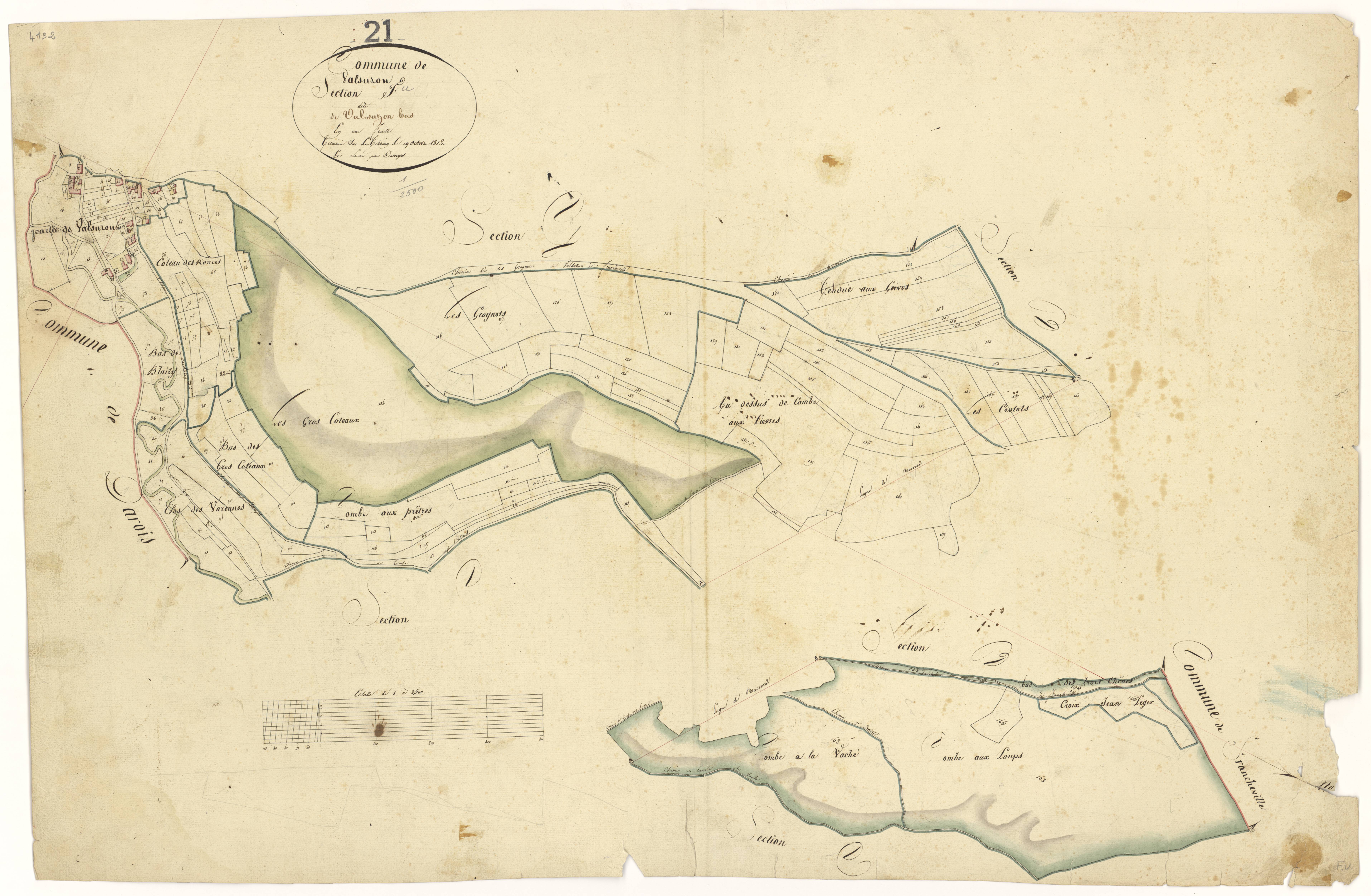 Val-Suzon - Section F - 3 P PLAN 651/7