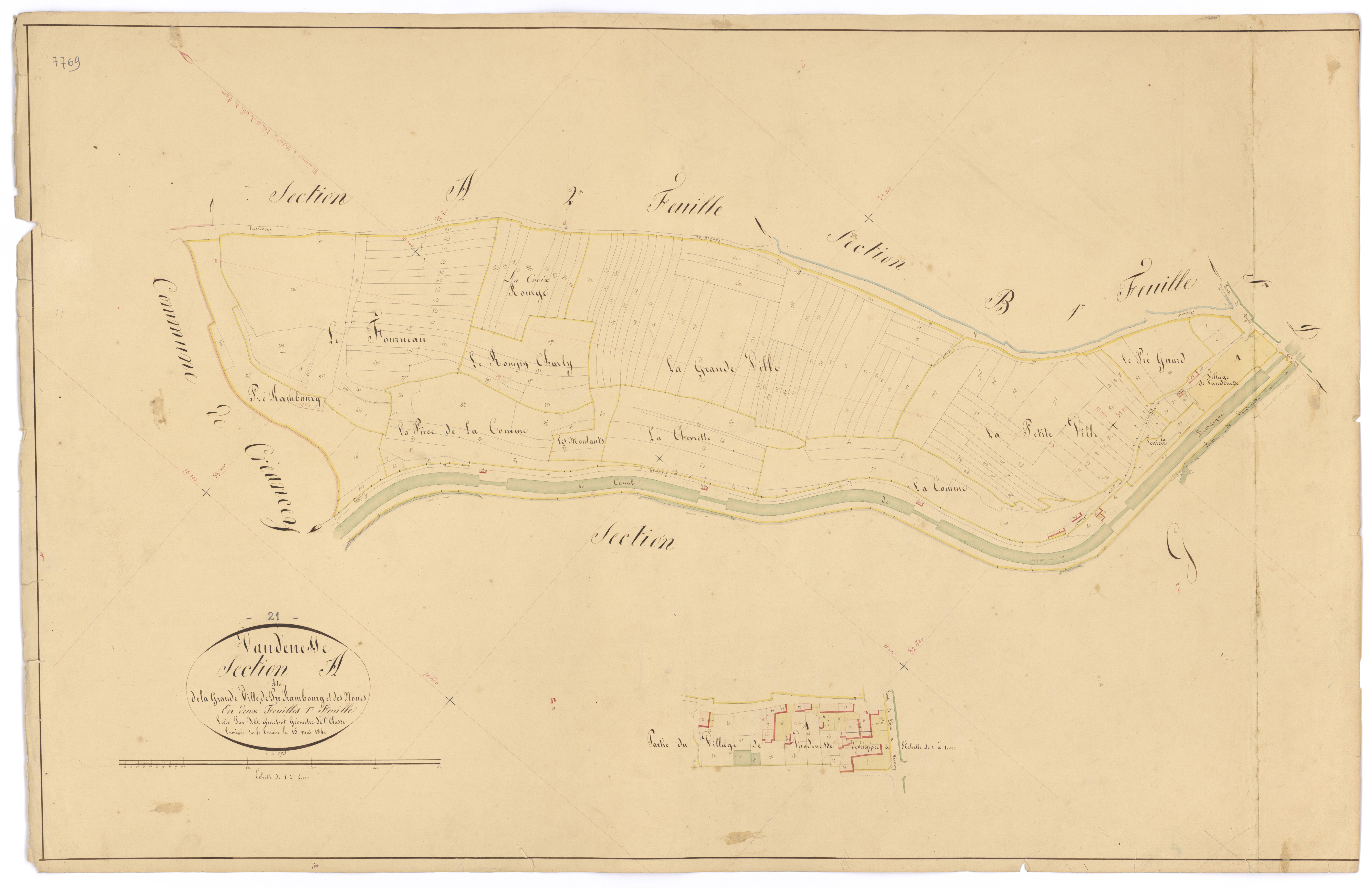 Vandenesse-en-Auxois - Section A1 - 3 P PLAN 652/2
