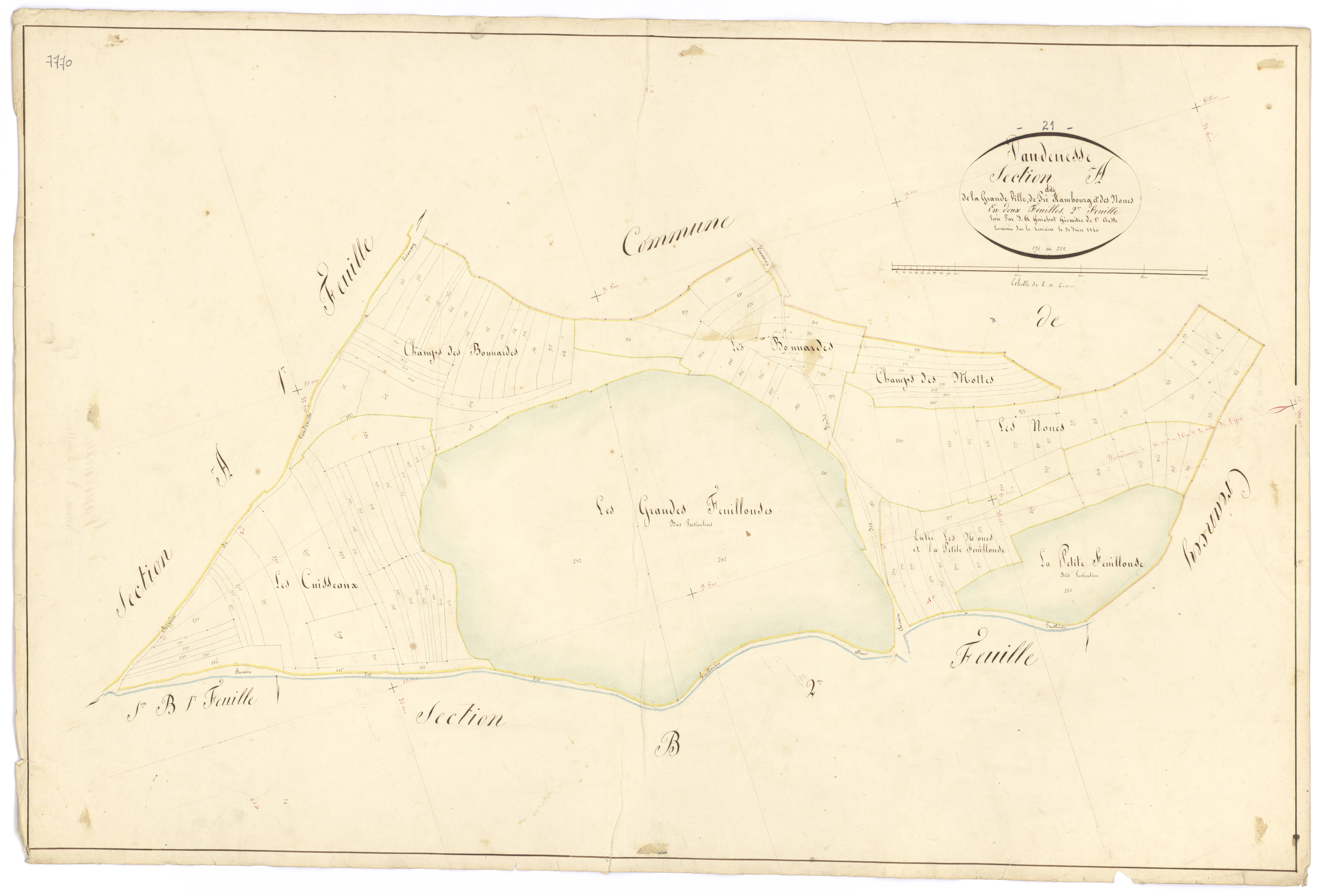 Vandenesse-en-Auxois - Section A2 - 3 P PLAN 652/3