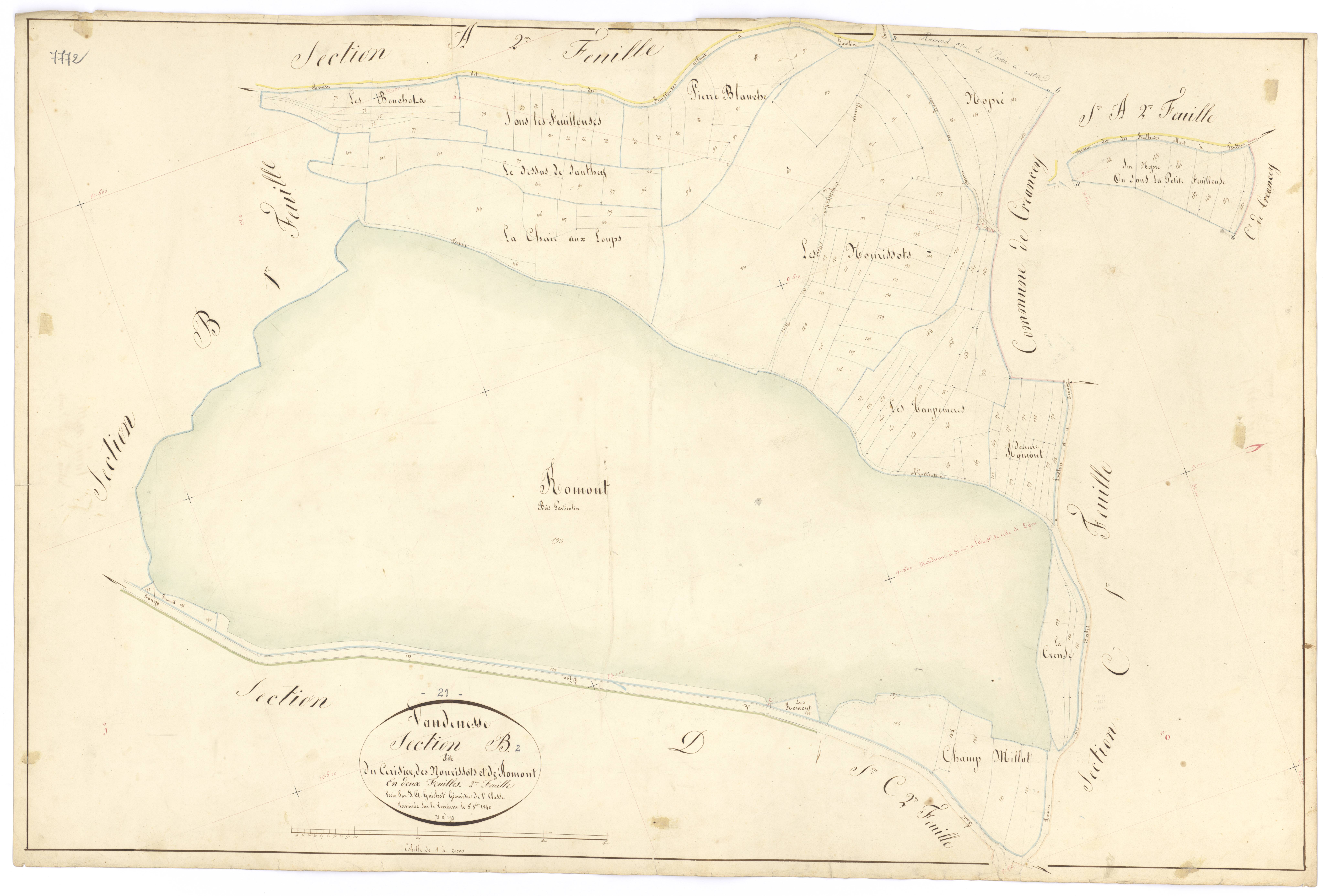 Vandenesse-en-Auxois - Section B2 - 3 P PLAN 652/5