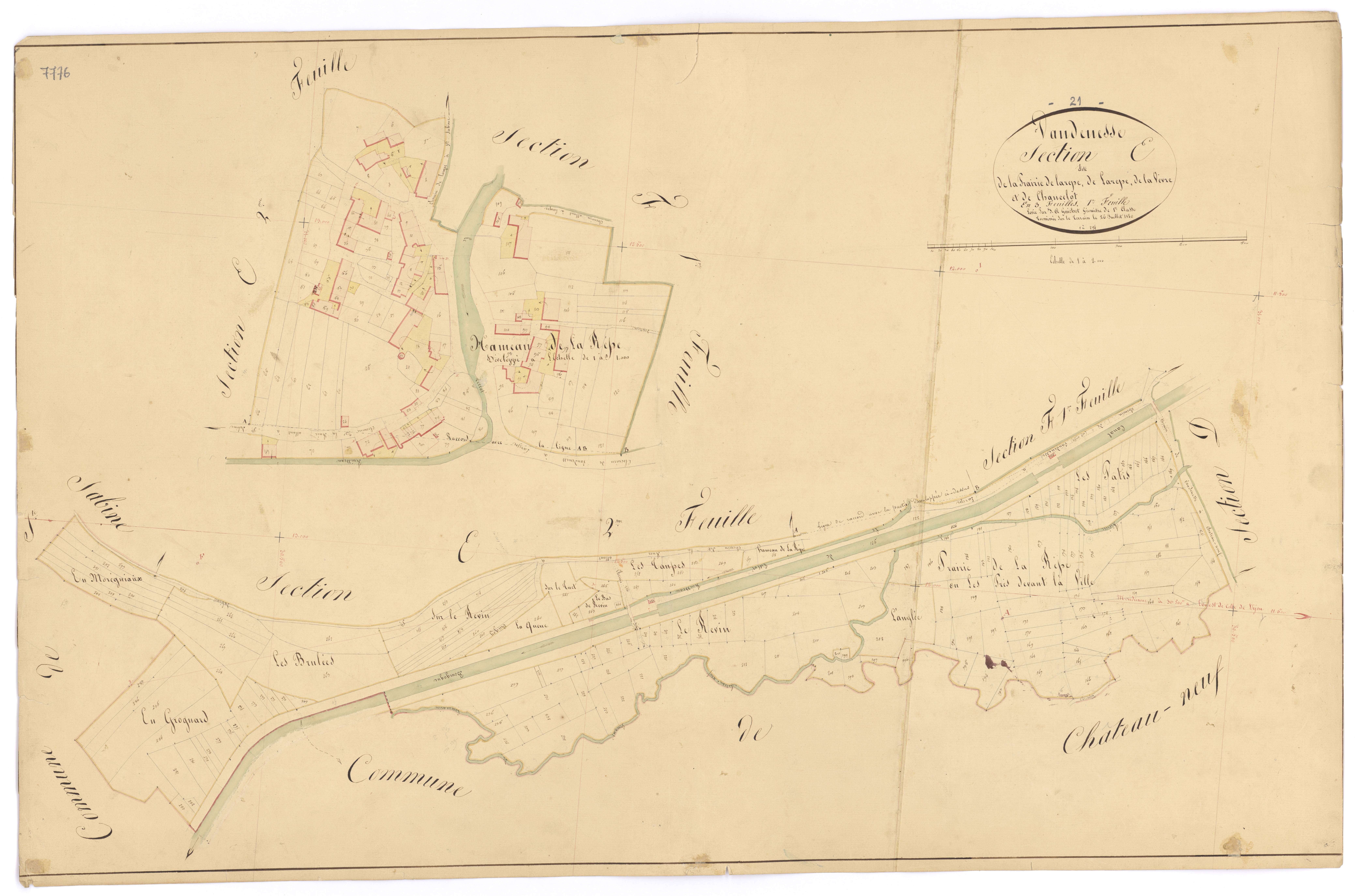 Vandenesse-en-Auxois - Section E1 - 3 P PLAN 652/9