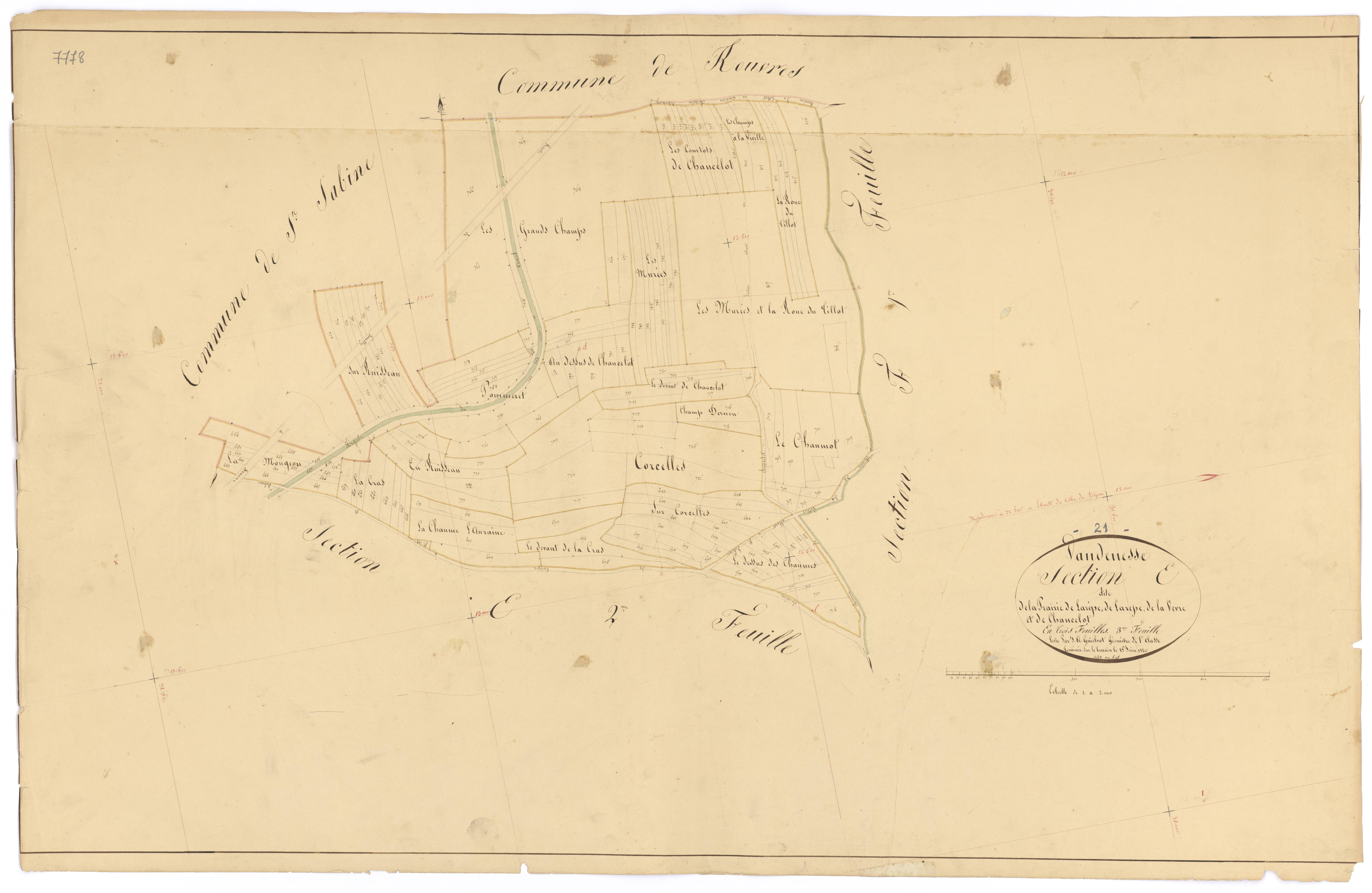 Vandenesse-en-Auxois - Section E3 - 3 P PLAN 652/11