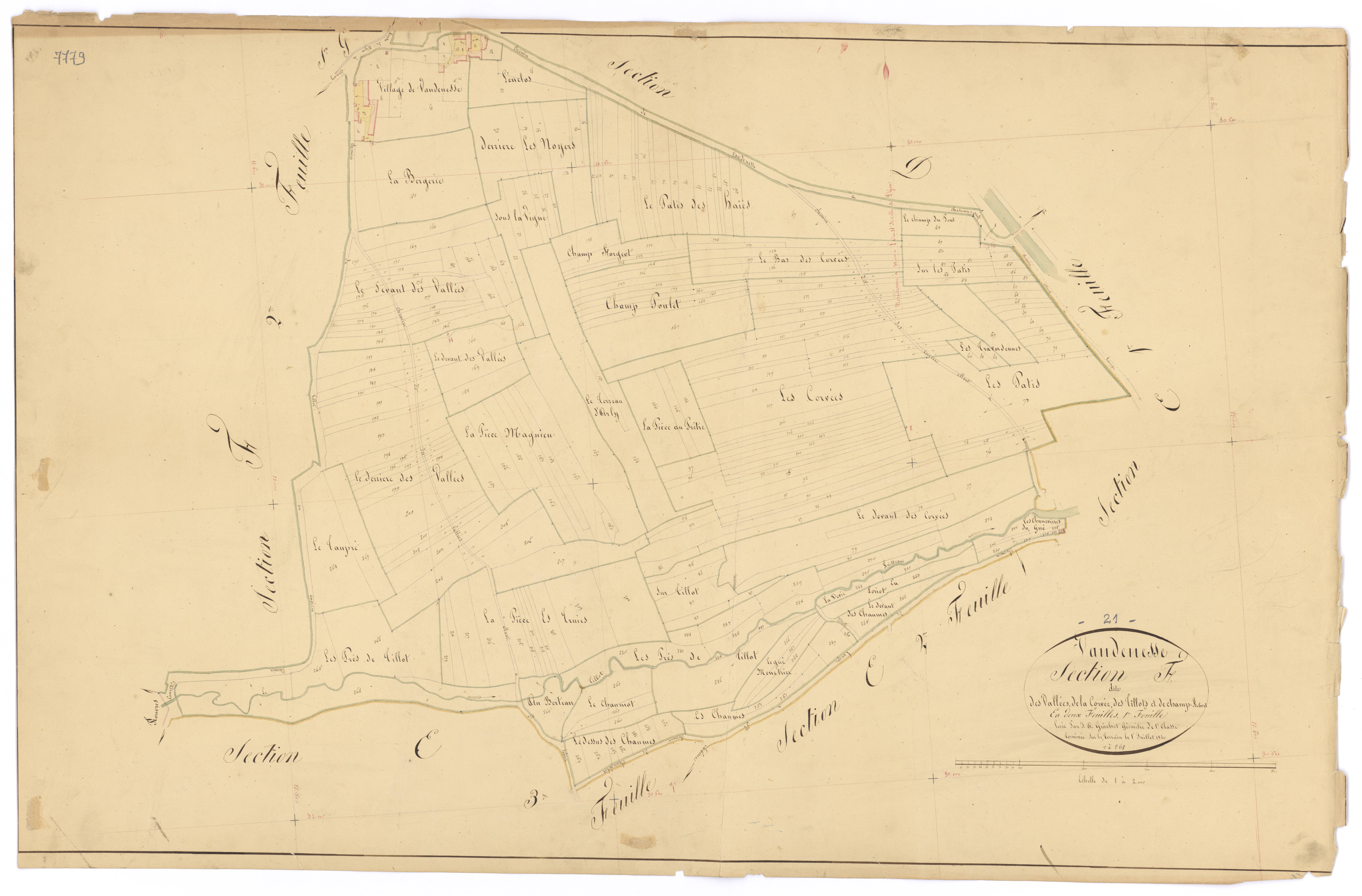 Vandenesse-en-Auxois - Section F1 - 3 P PLAN 652/12