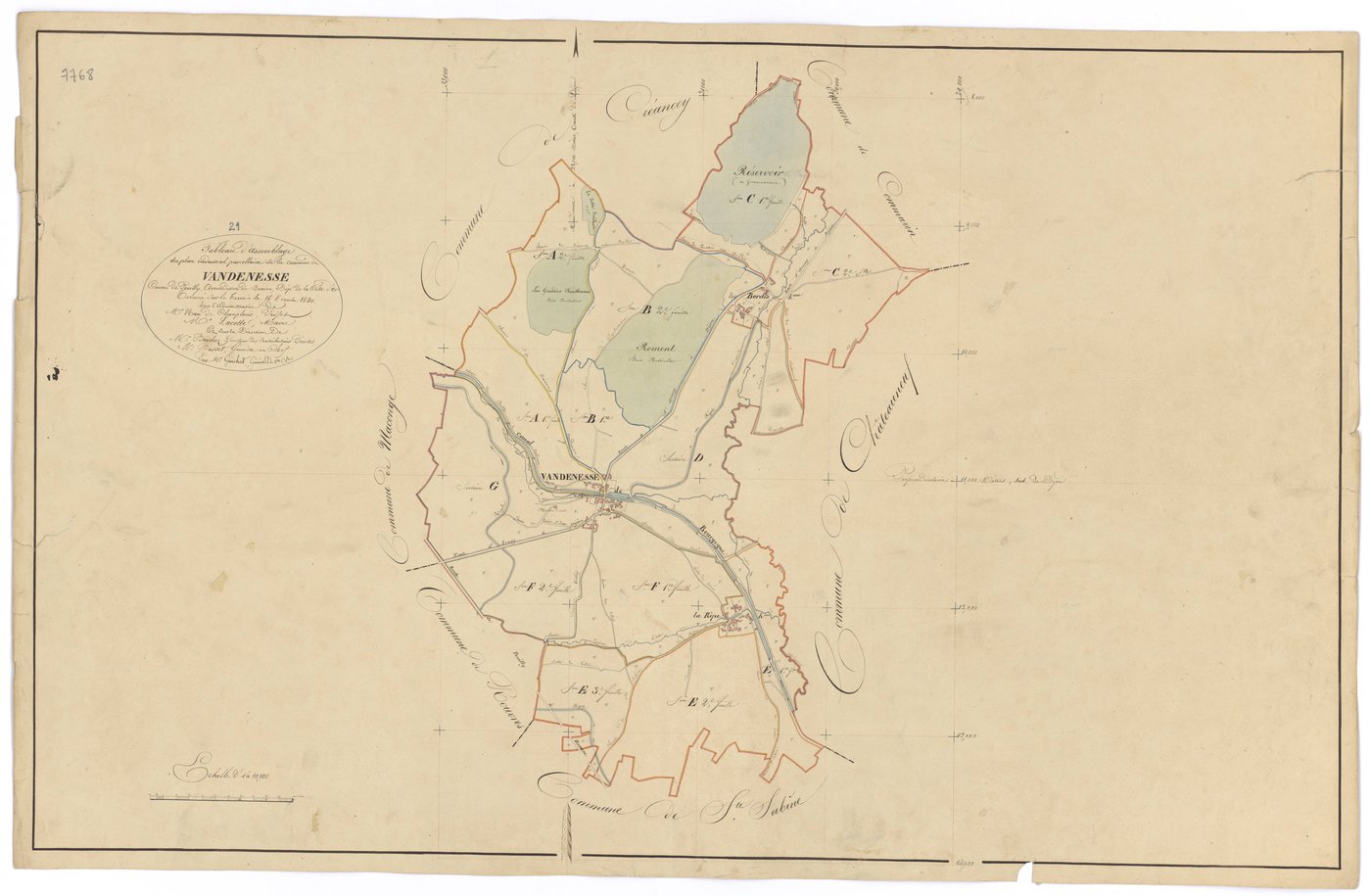 Vandenesse-en-Auxois - Tableau d'assemblage - 3 P PLAN 652/1