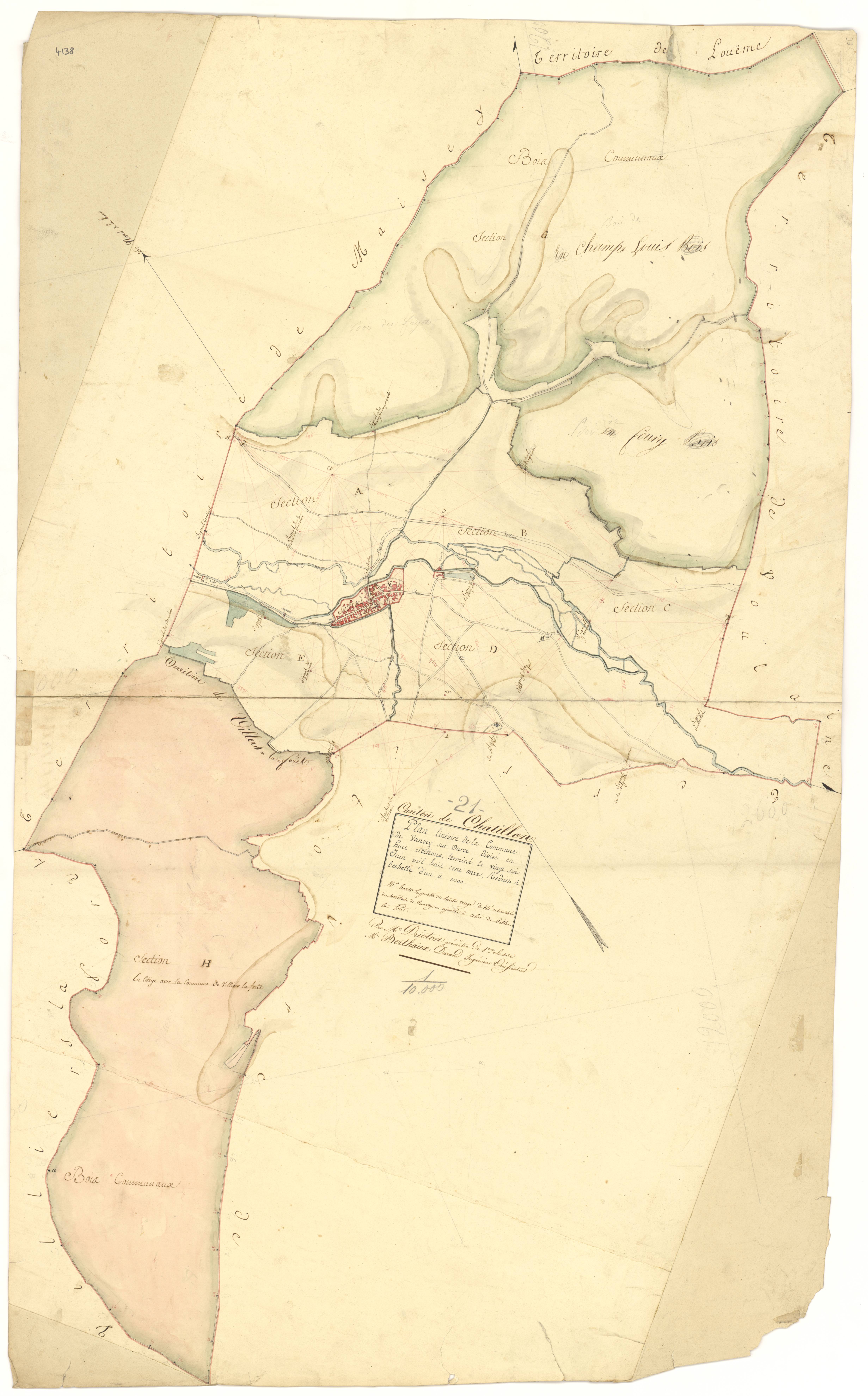 Vanvey - Tableau d'assemblage - 3 P PLAN 655/1
