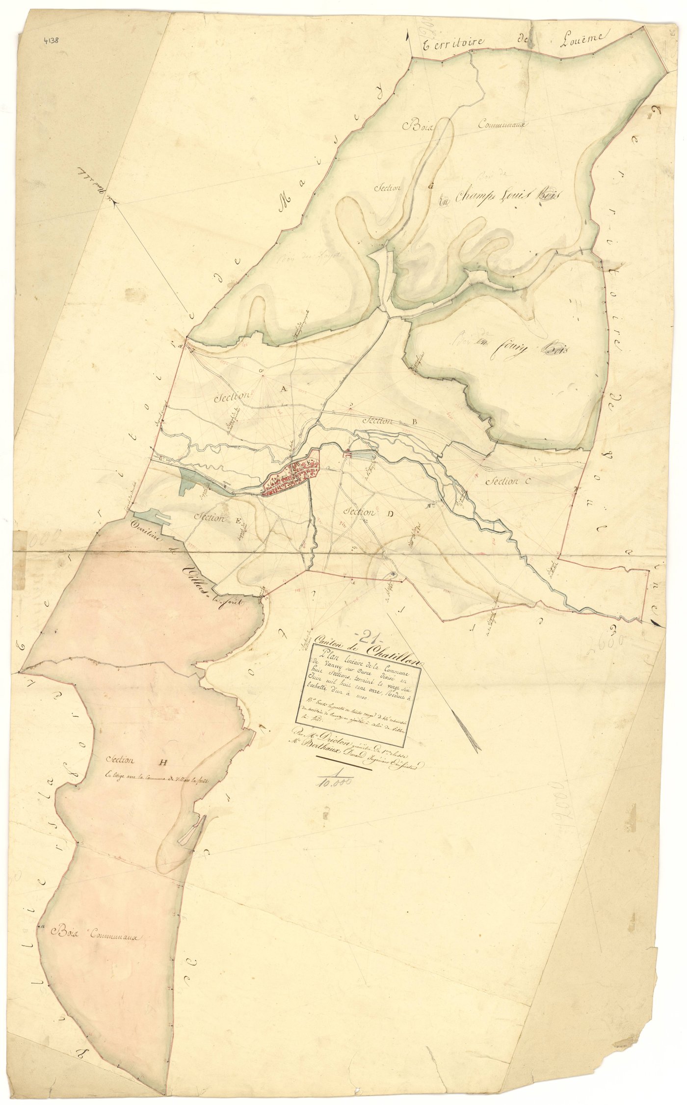 Vanvey - Tableau d'assemblage - 3 P PLAN 655/1
