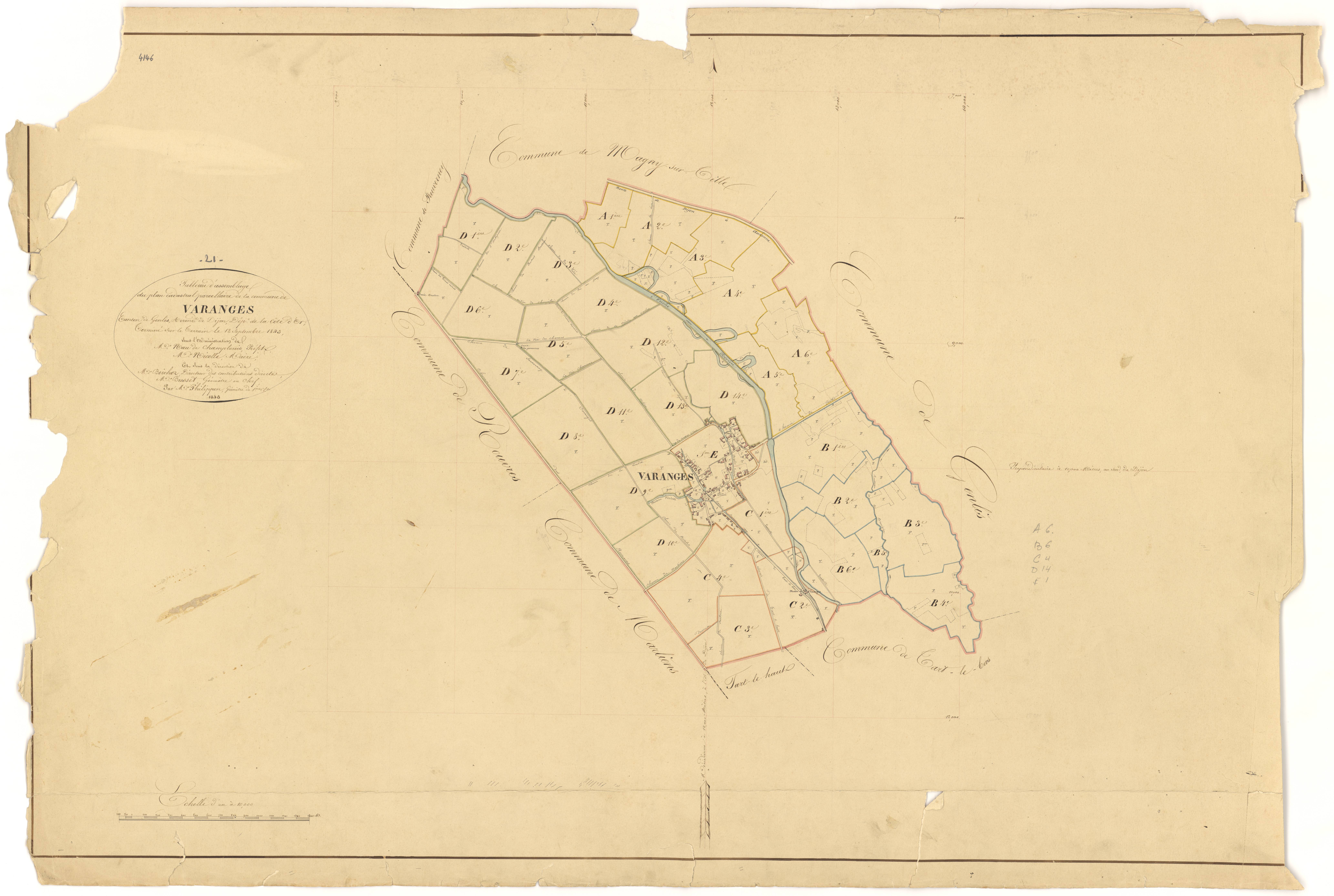 Varanges - Tableau d'assemblage - 3 P PLAN 656/1