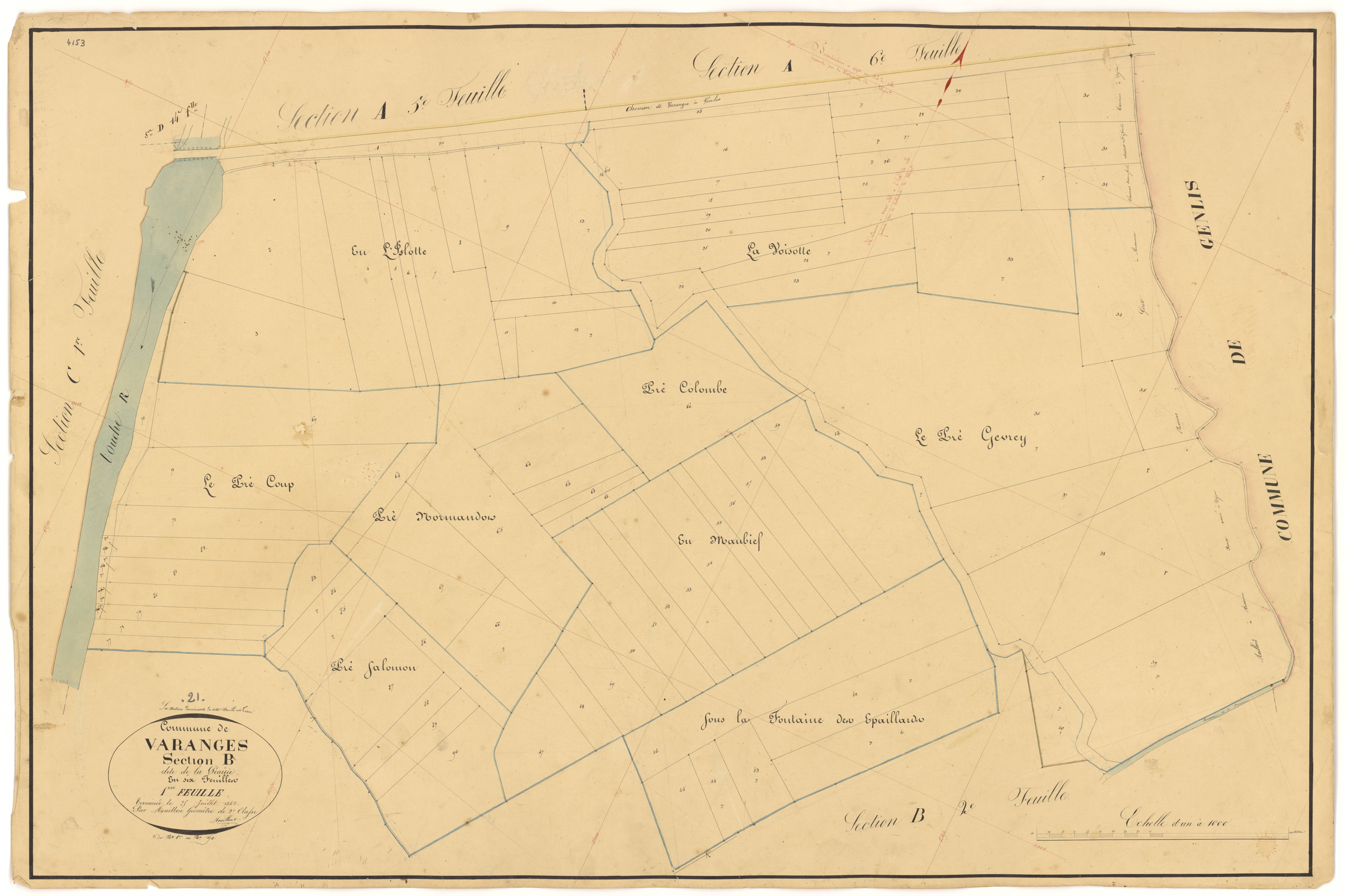 Varanges - Section B1 - 3 P PLAN 656/8