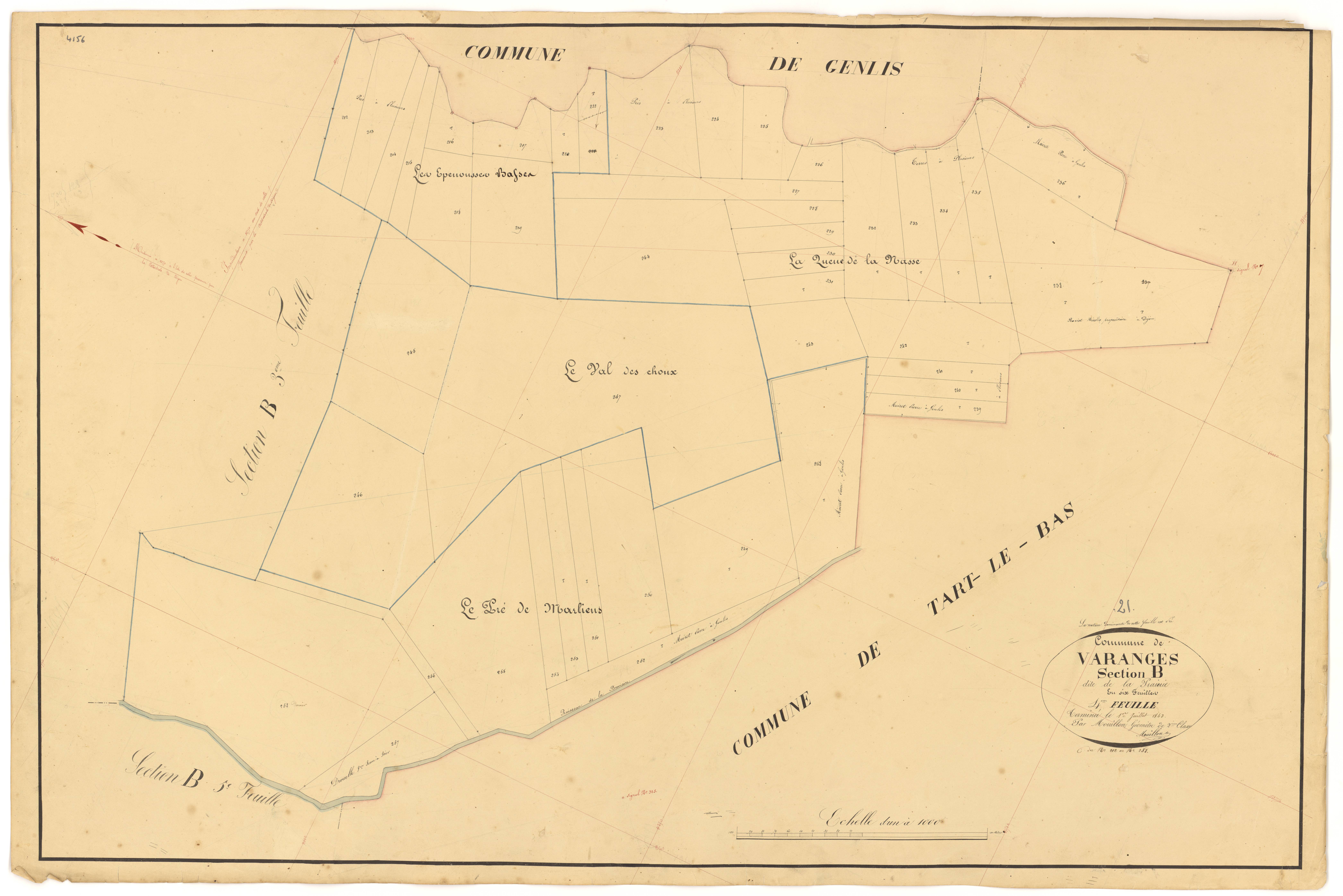 Varanges - Section B4 - 3 P PLAN 656/11