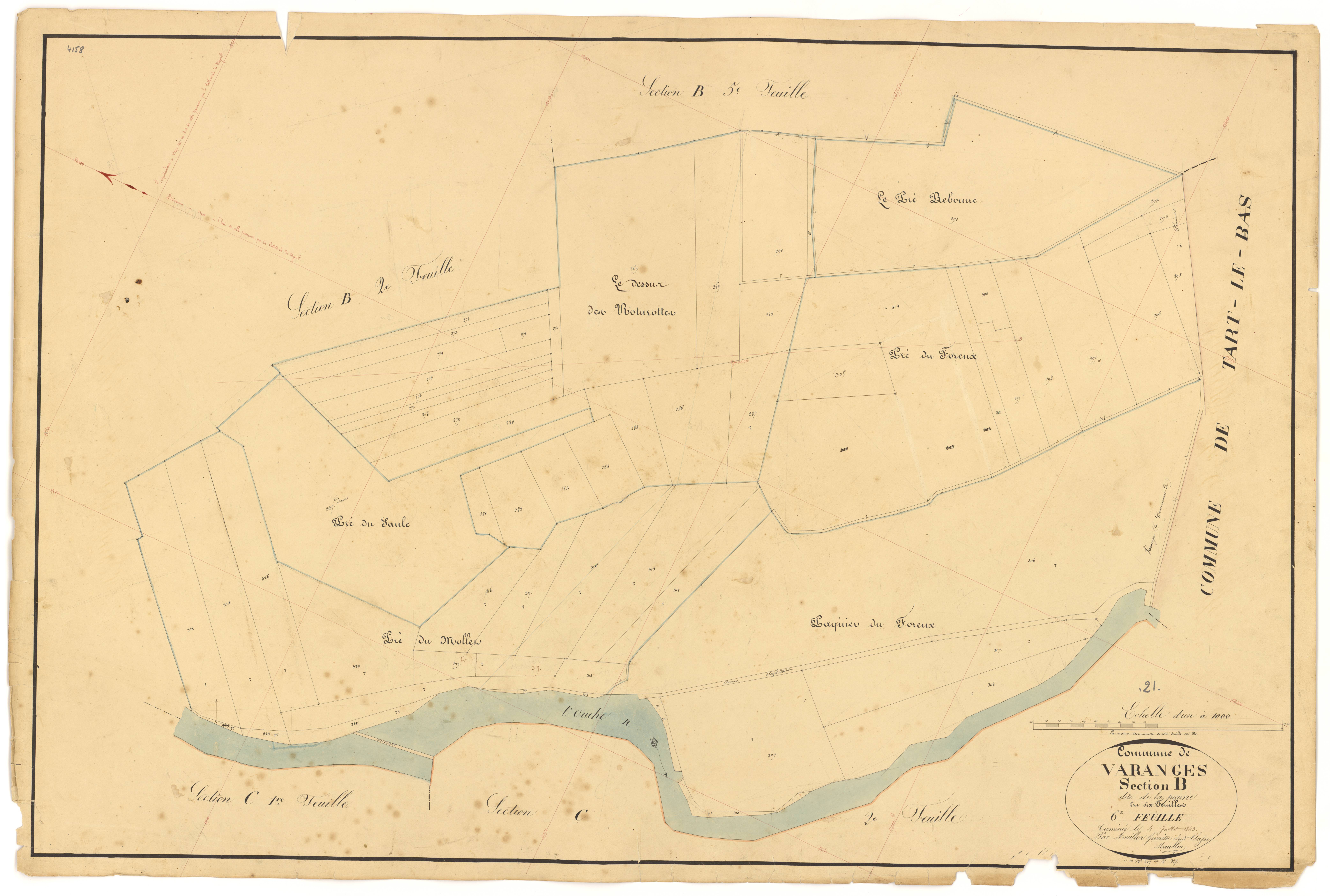 Varanges - Section B6 - 3 P PLAN 656/13