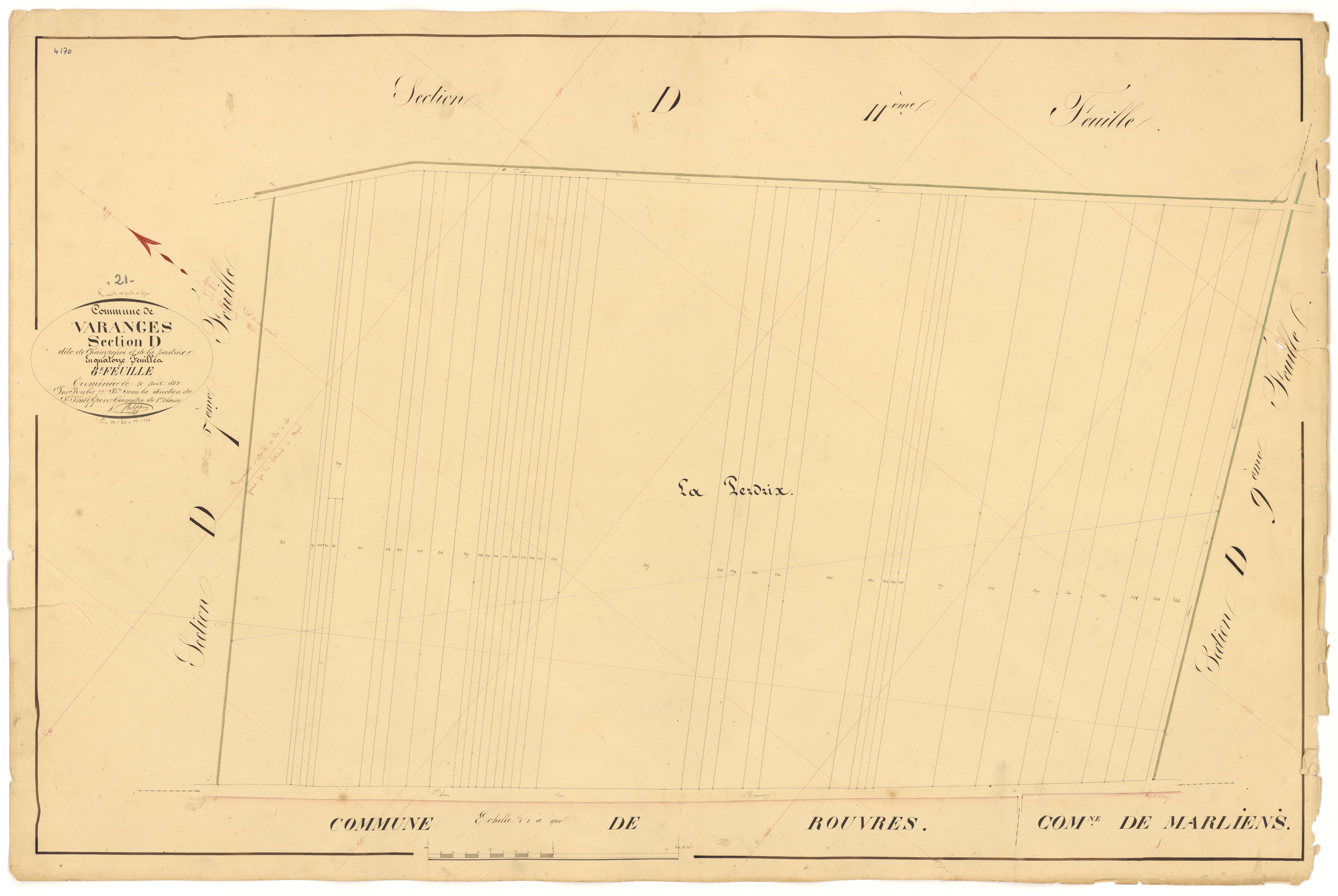 Varanges - Section D8 - 3 P PLAN 656/25
