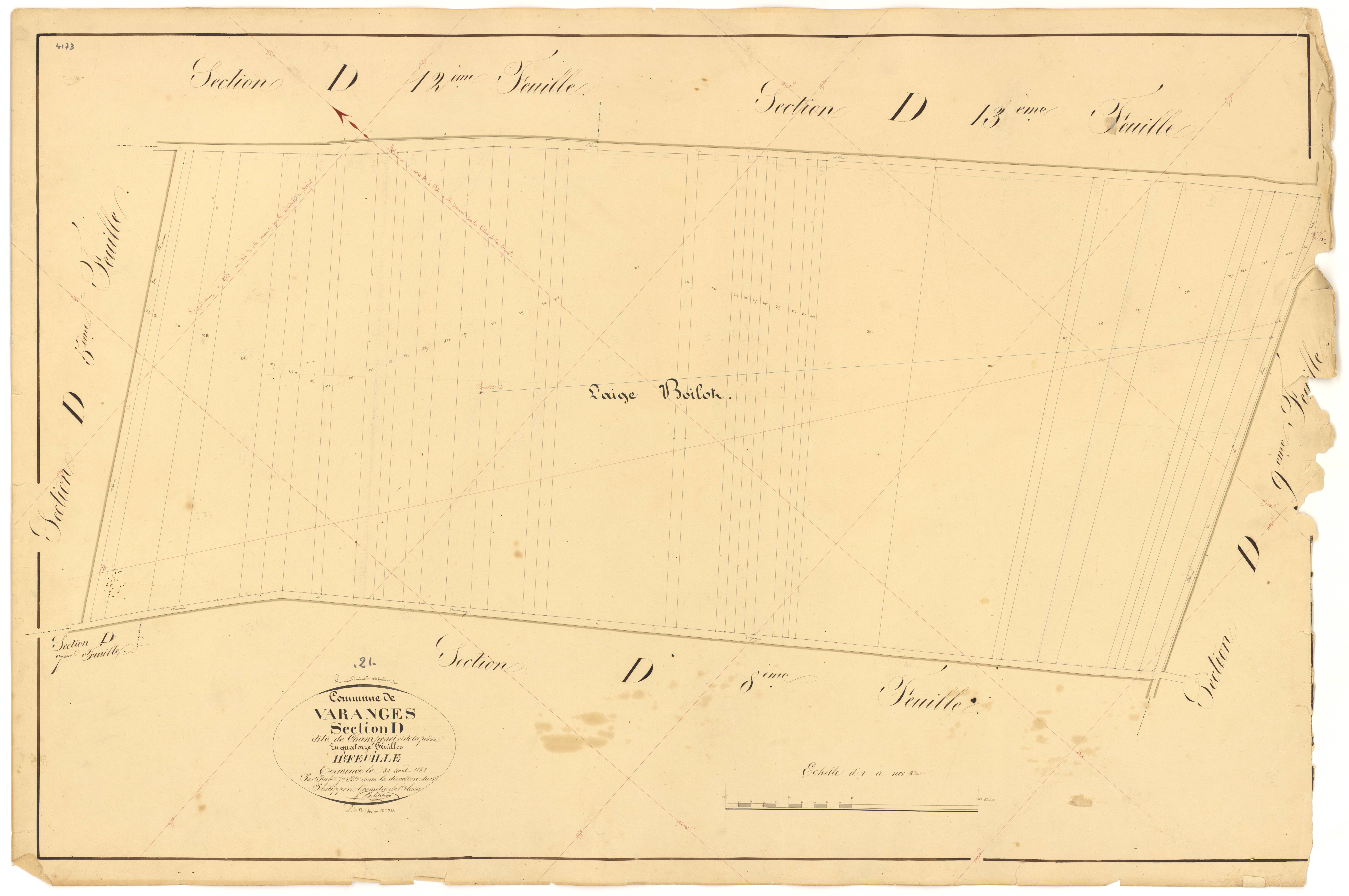 Varanges - Section D11 - 3 P PLAN 656/28