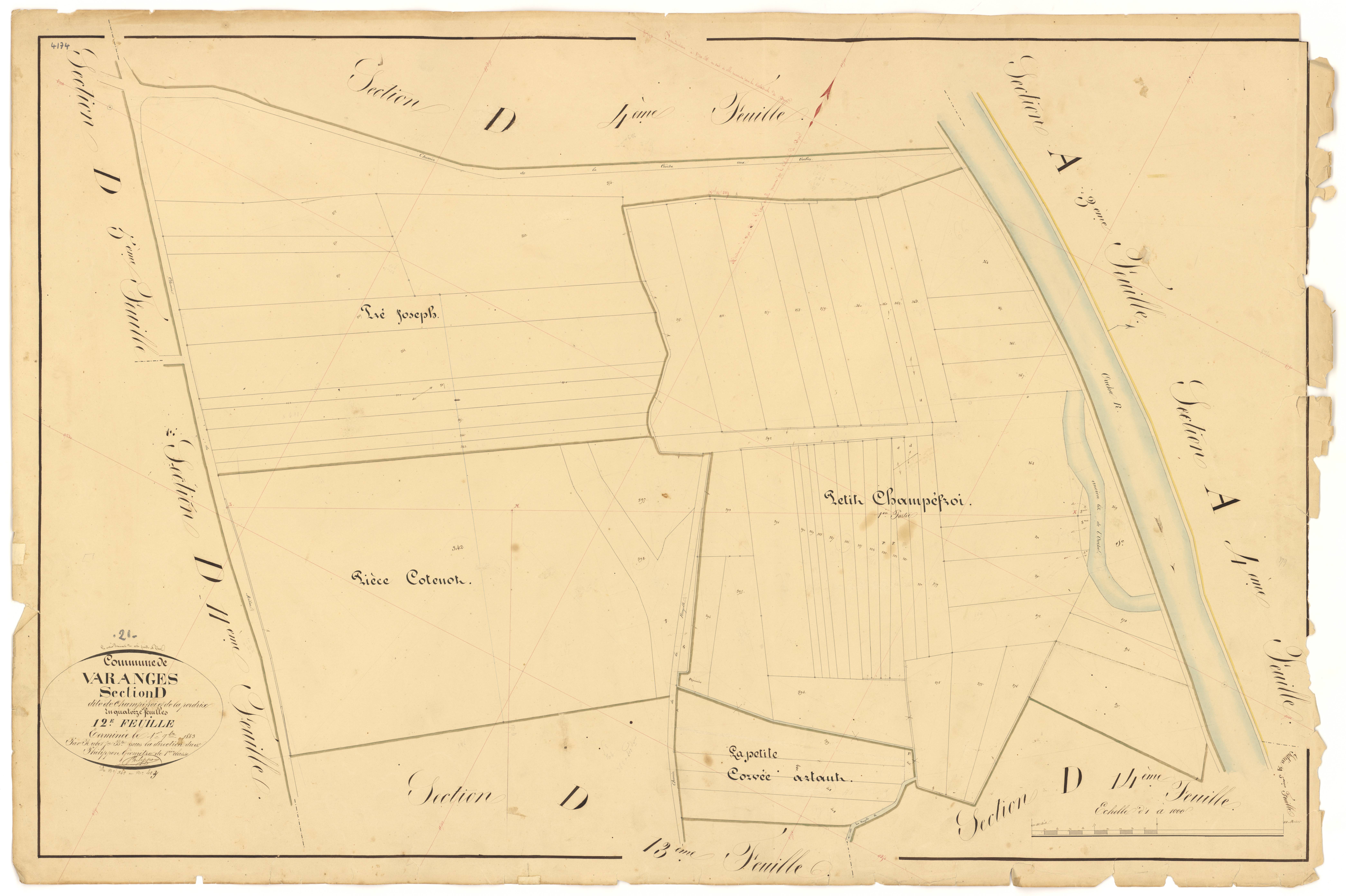 Varanges - Section D12 - 3 P PLAN 656/29
