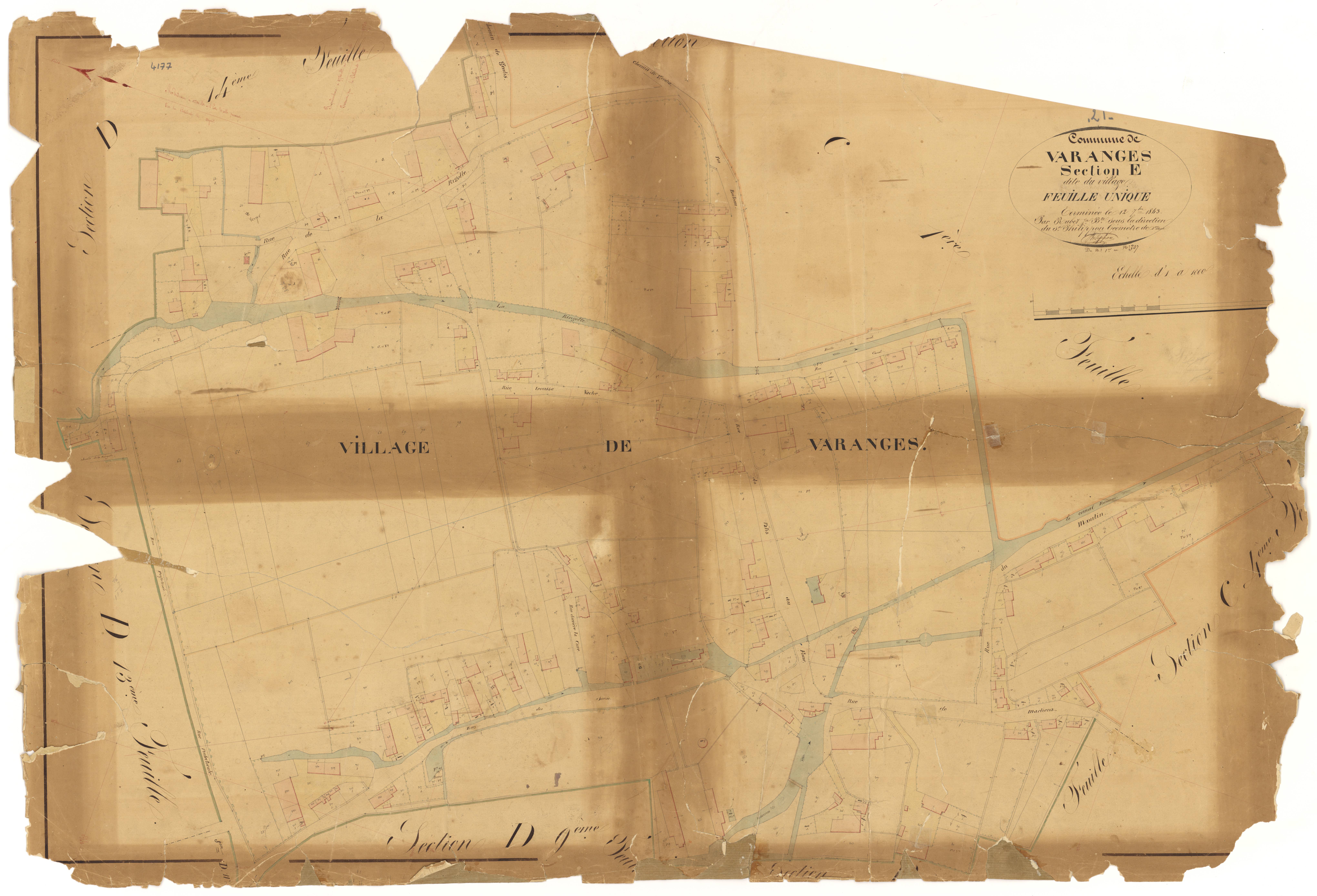 Varanges - Section E - 3 P PLAN 656/32
