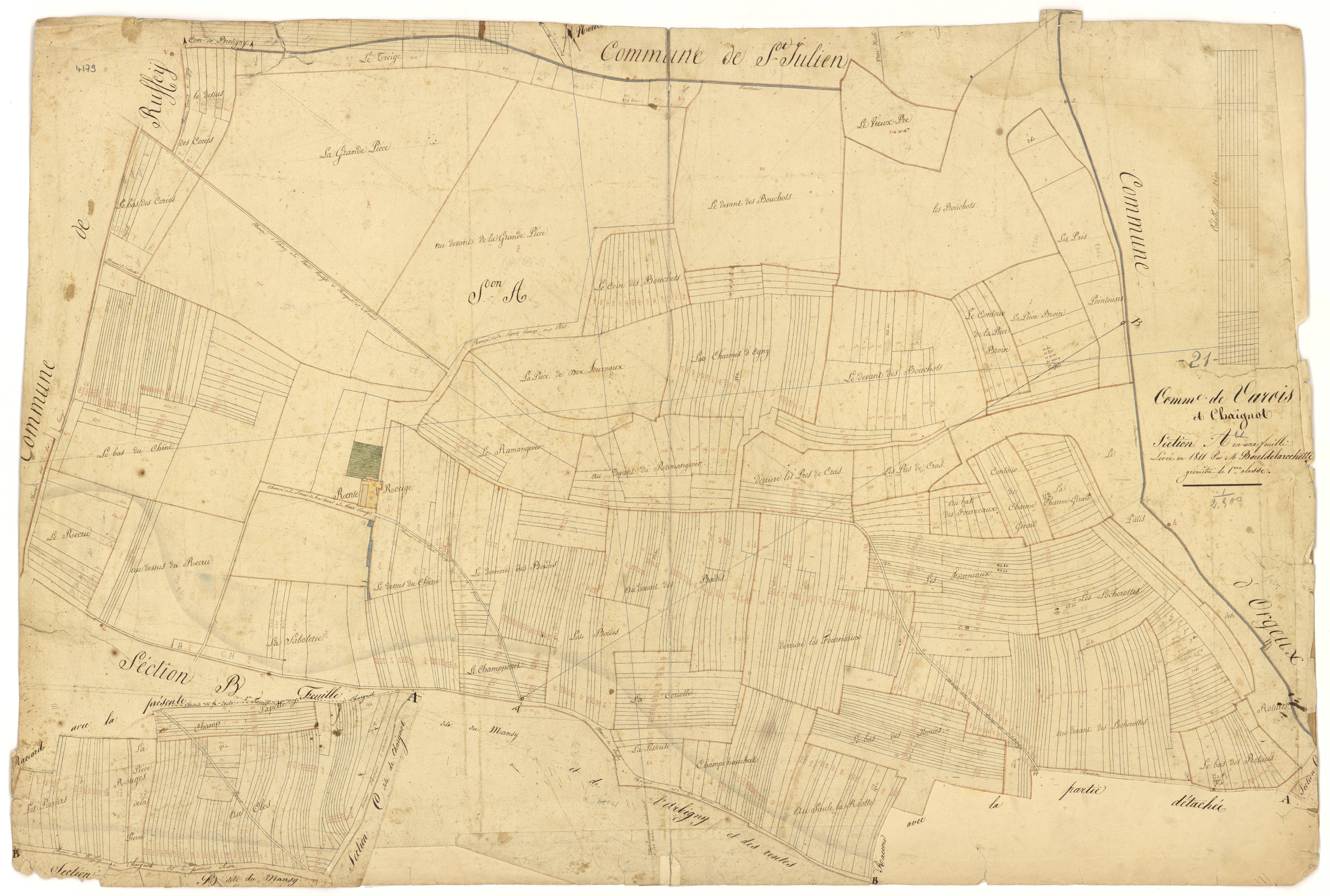 Varois-et-Chaignot - Section A - 3 P PLAN 657/2