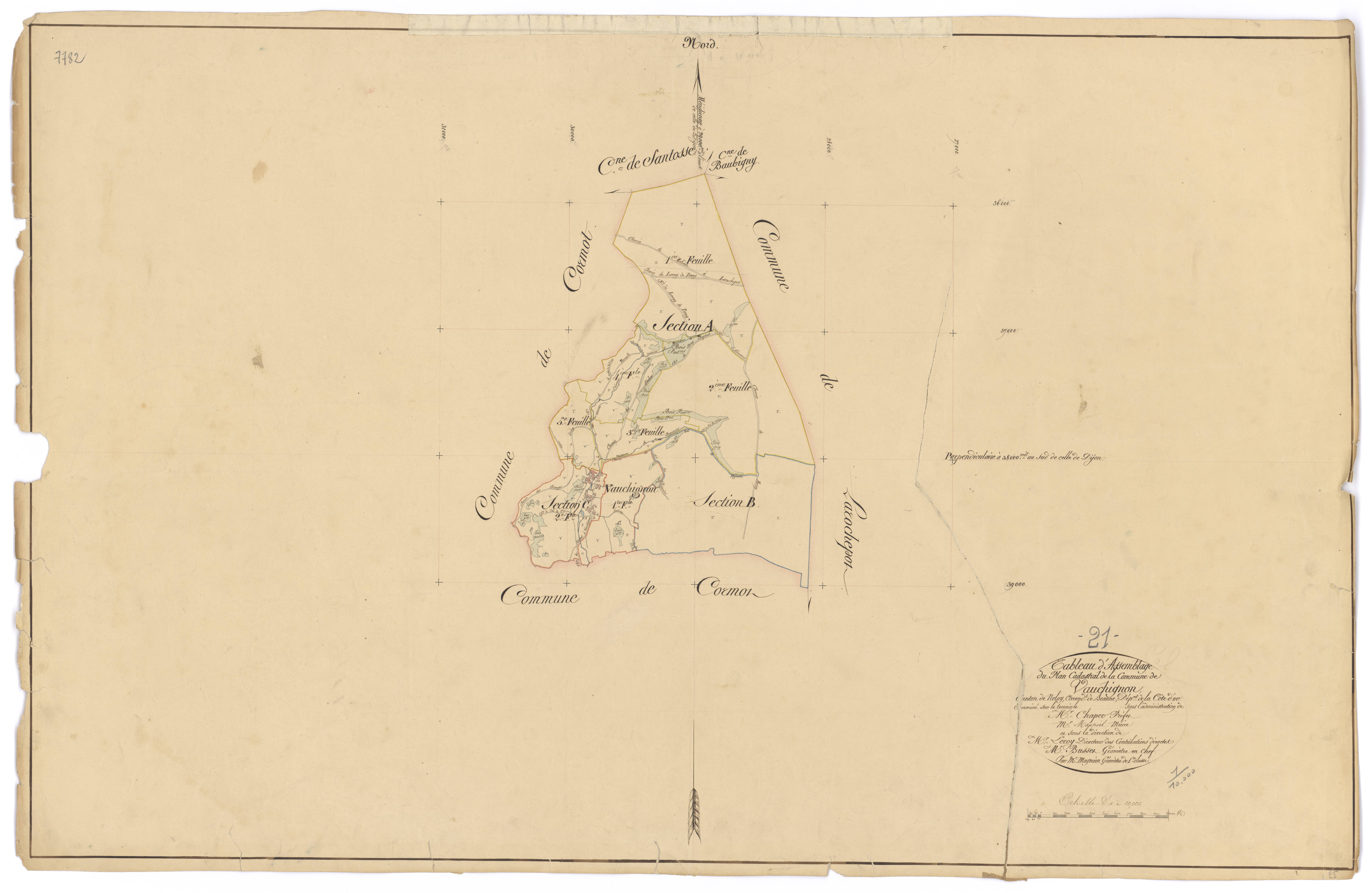 Vauchignon - Tableau d'assemblage - 3 P PLAN 658/1