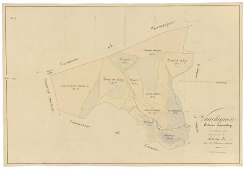 Vauchignon - Section A (tableau d'assemblage) - 3 P PLAN 658/2