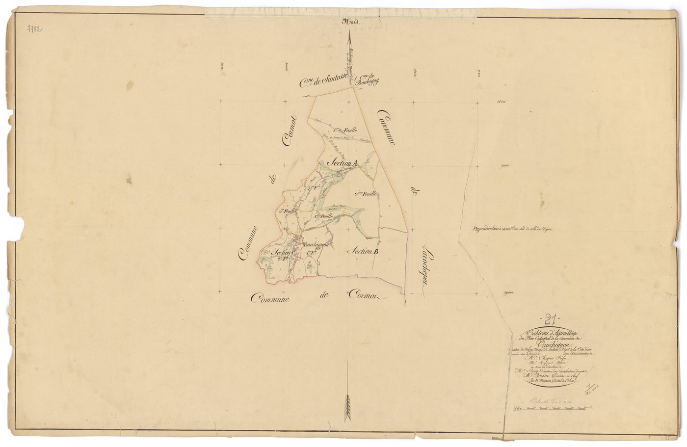 Vauchignon - Tableau d'assemblage - 3 P PLAN 658/1