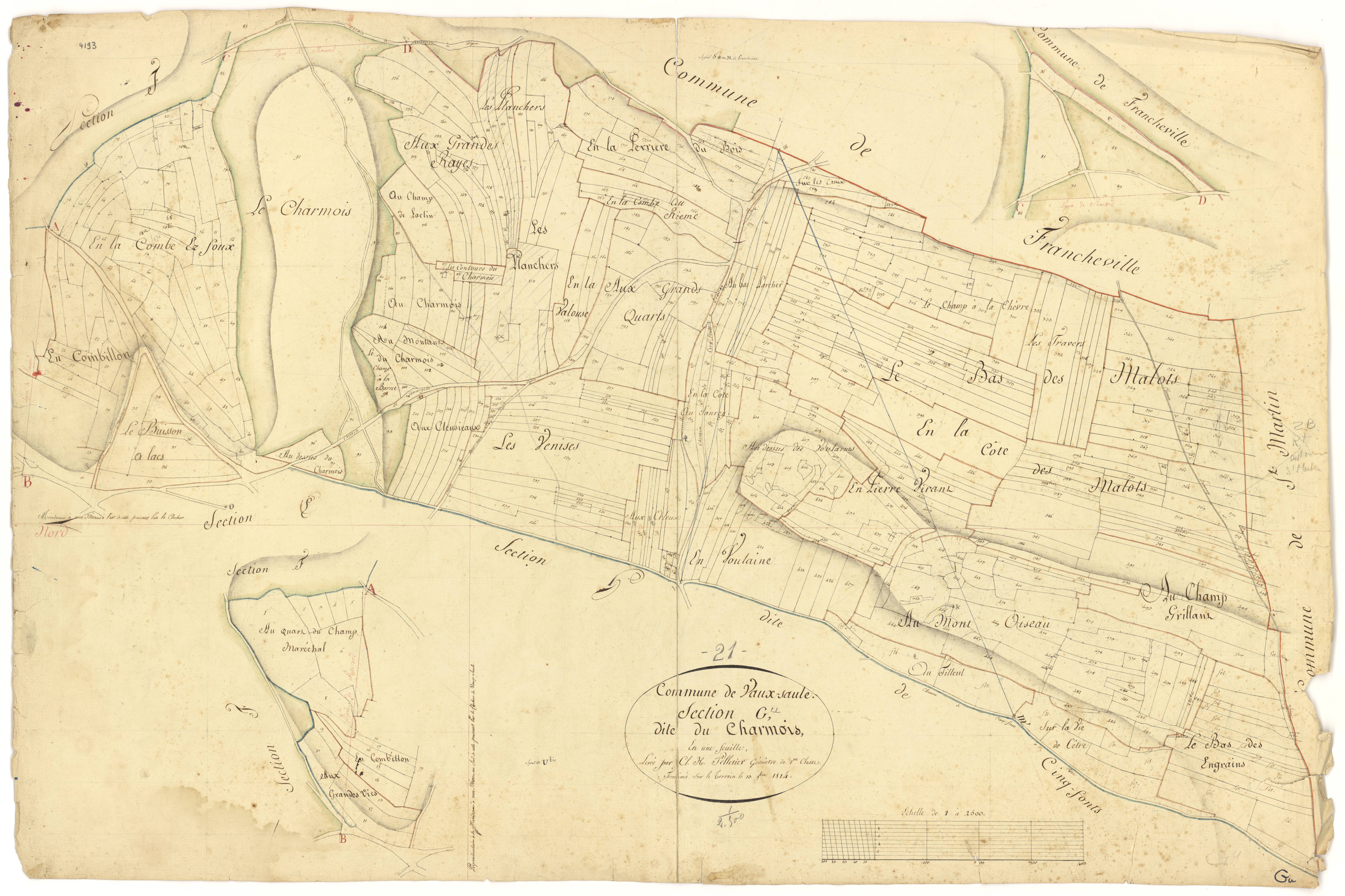 Vaux-Saules - Section G - 3 P PLAN 659/10