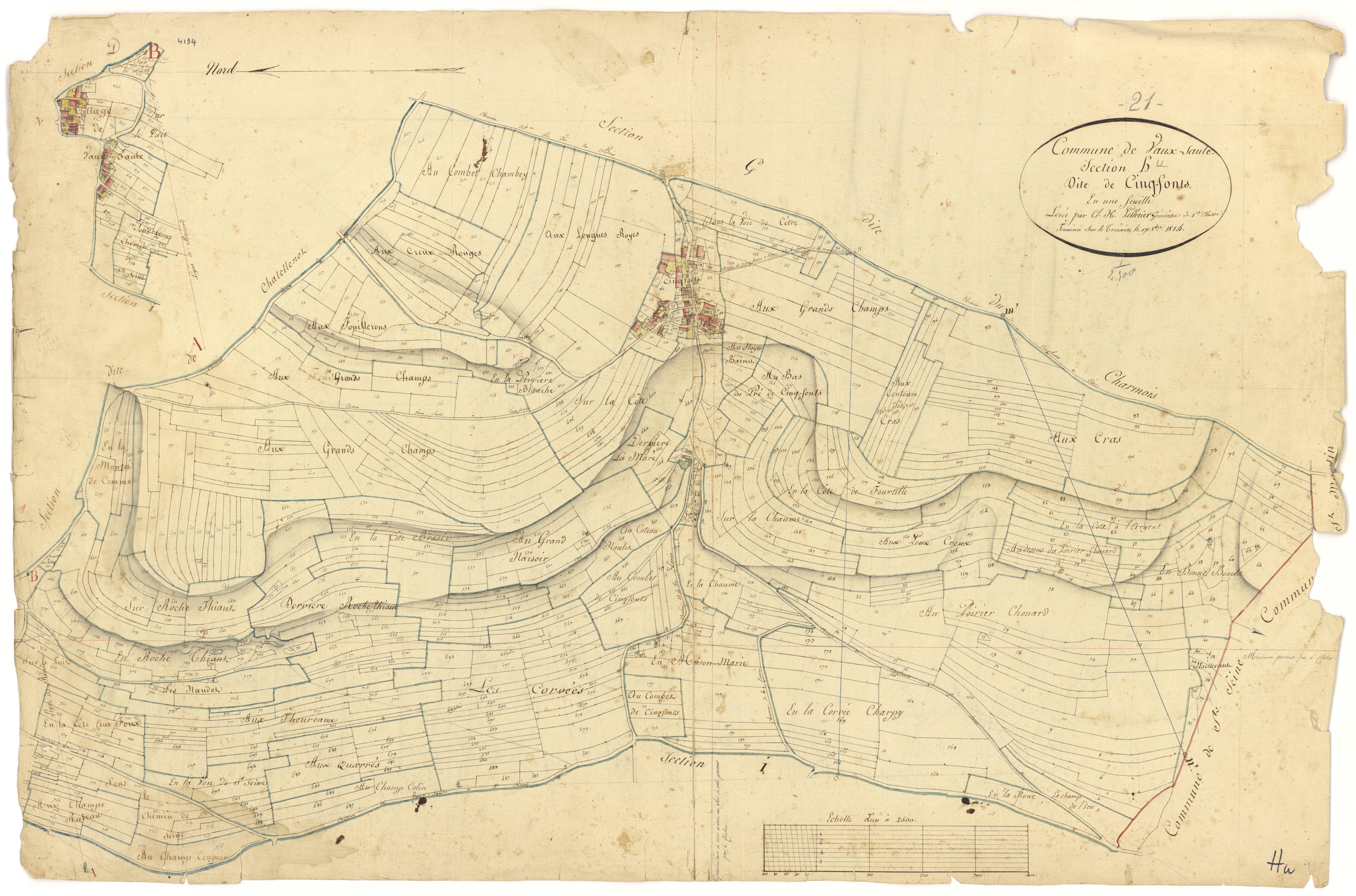 Vaux-Saules - Section H - 3 P PLAN 659/11