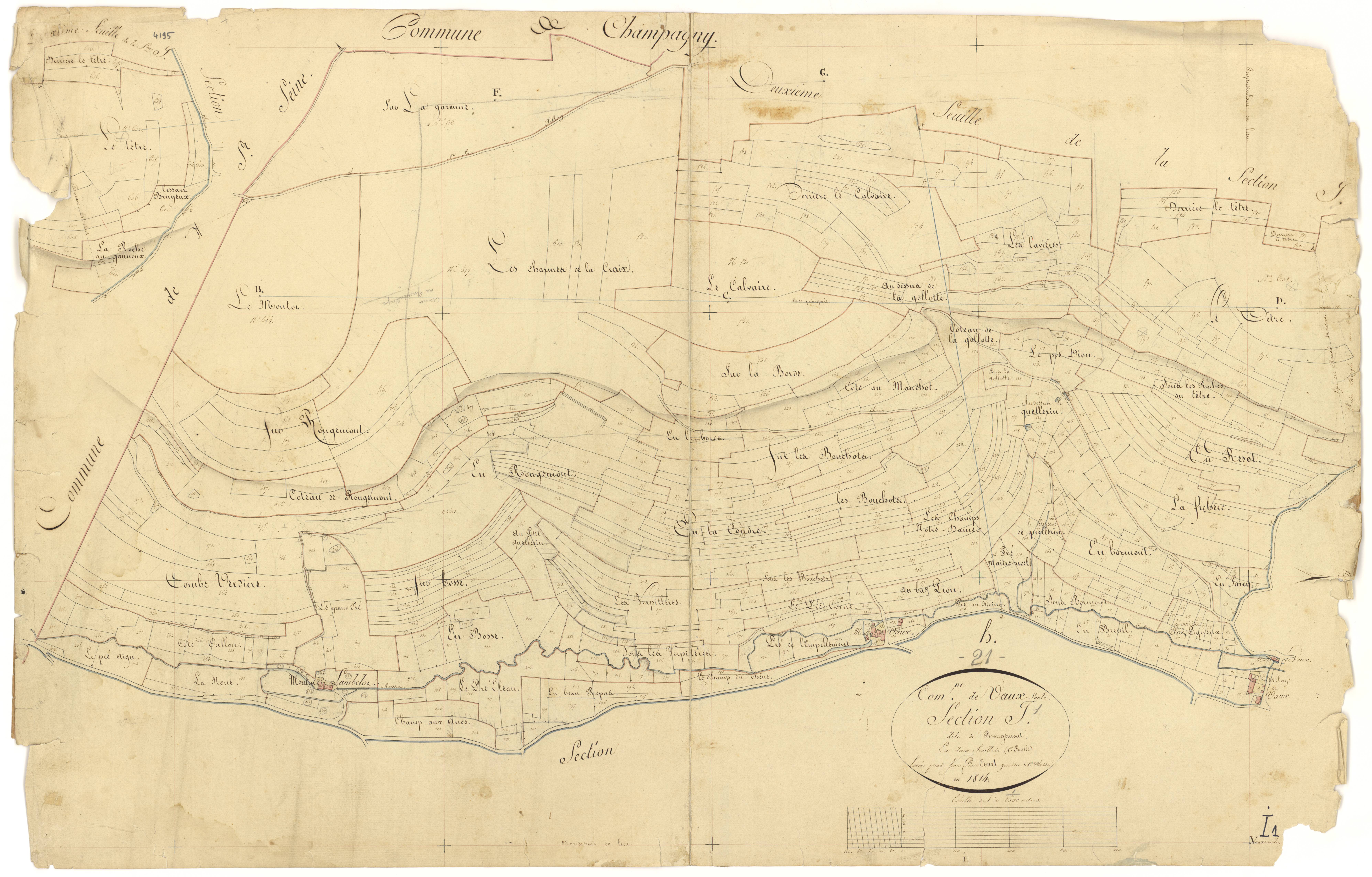 Vaux-Saules - Section J1 - 3 P PLAN 659/12