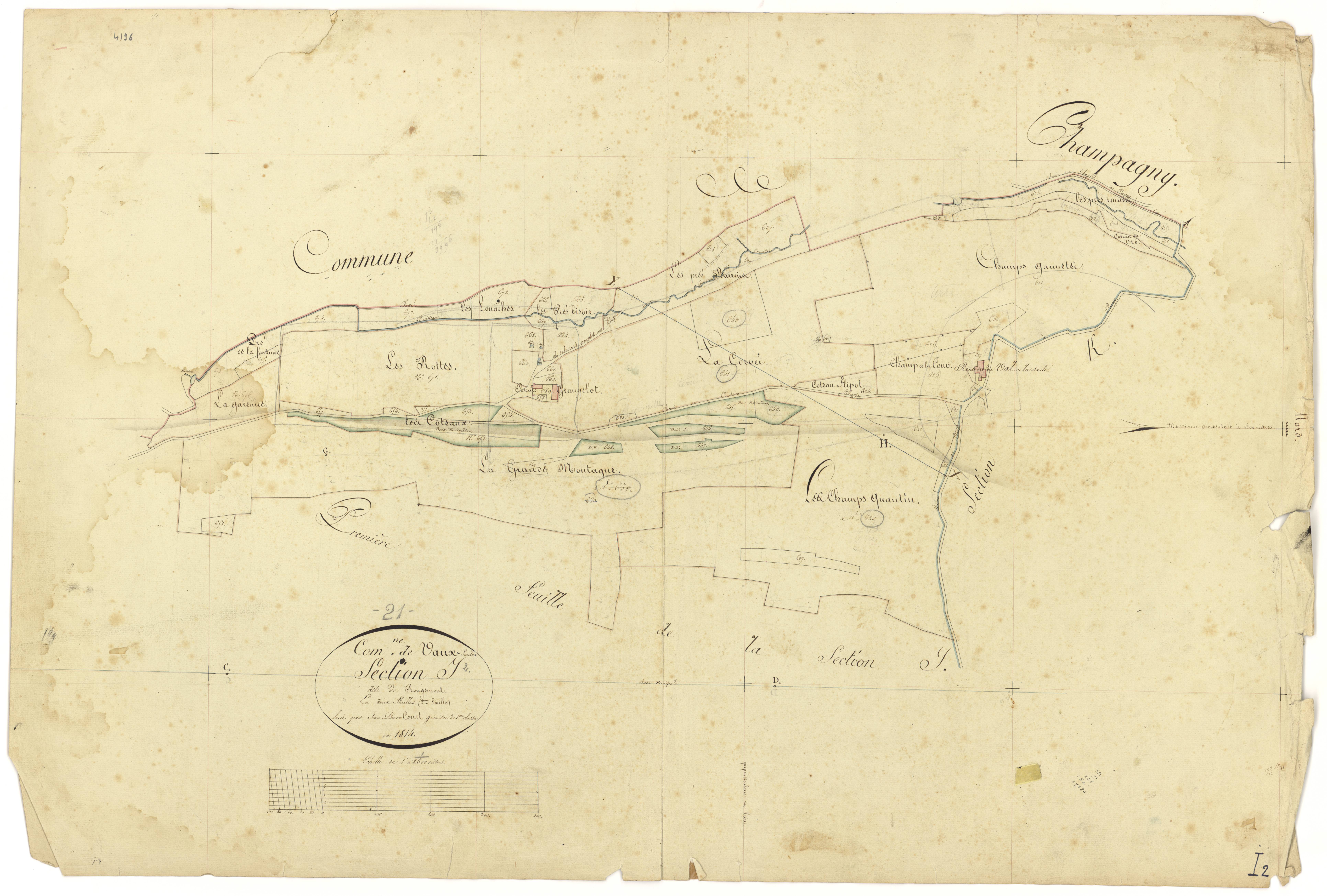 Vaux-Saules - Section J2 - 3 P PLAN 659/13