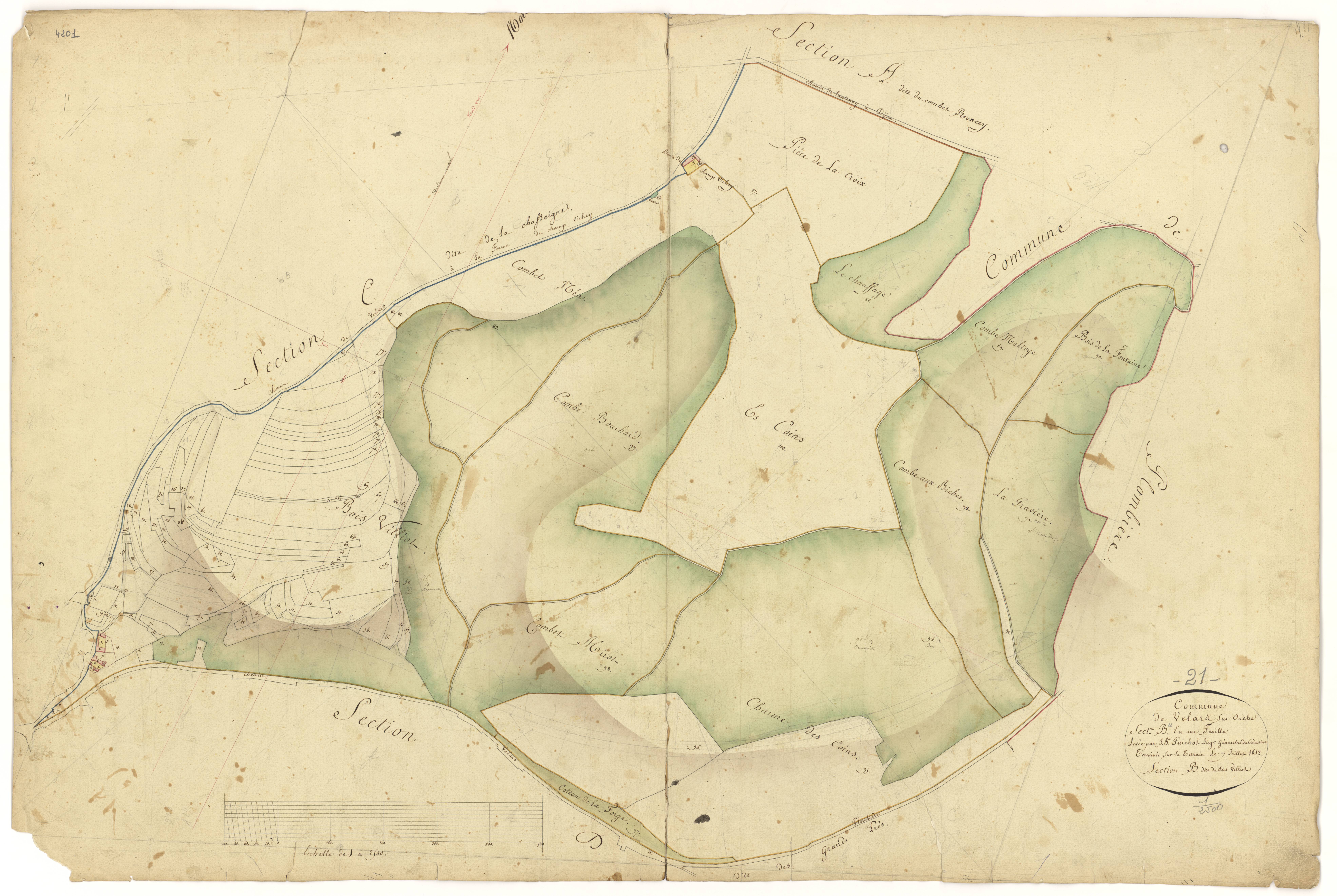 Velars-sur-Ouche - Section B - 3 P PLAN 661/3