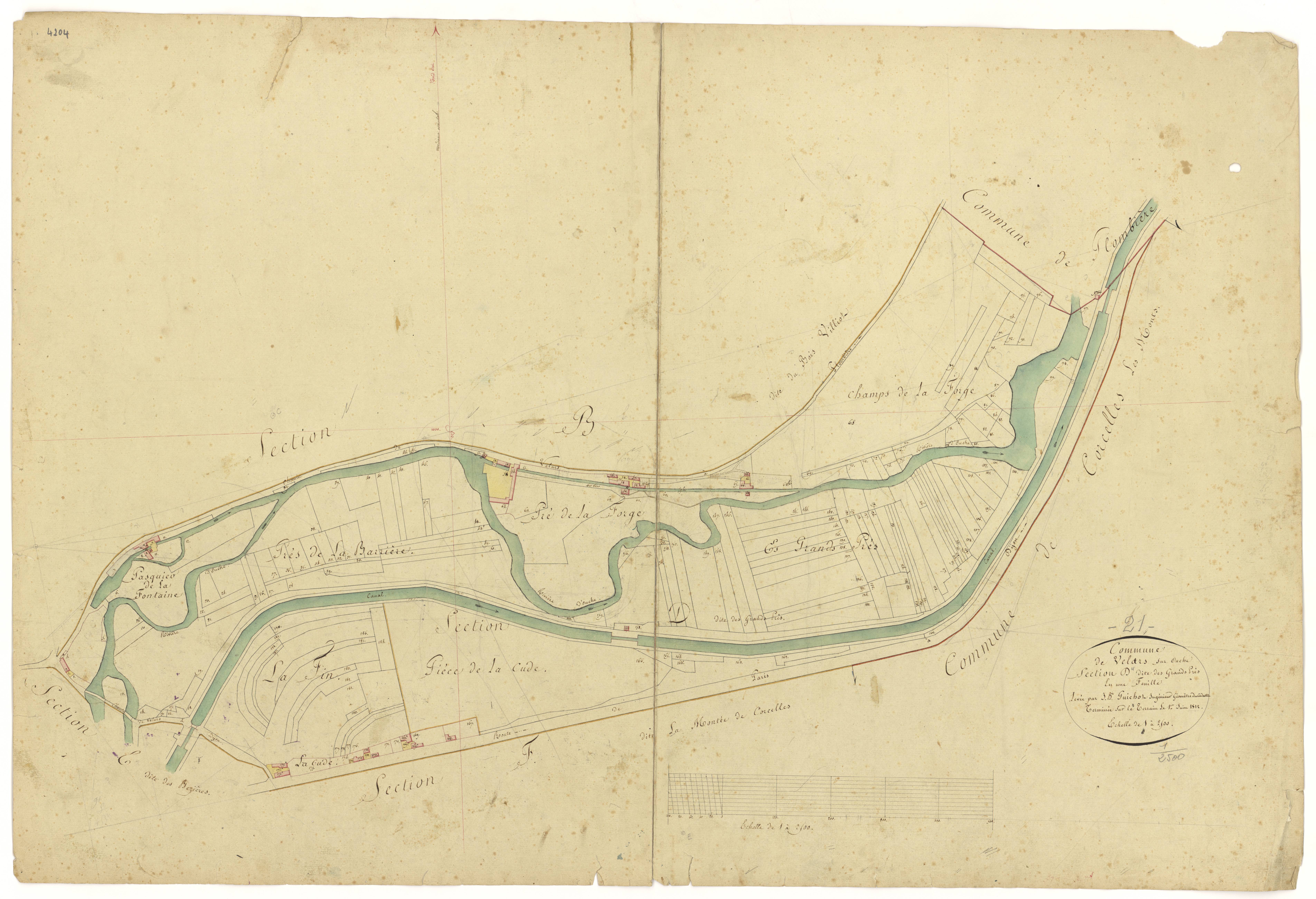 Velars-sur-Ouche - Section D - 3 P PLAN 661/6