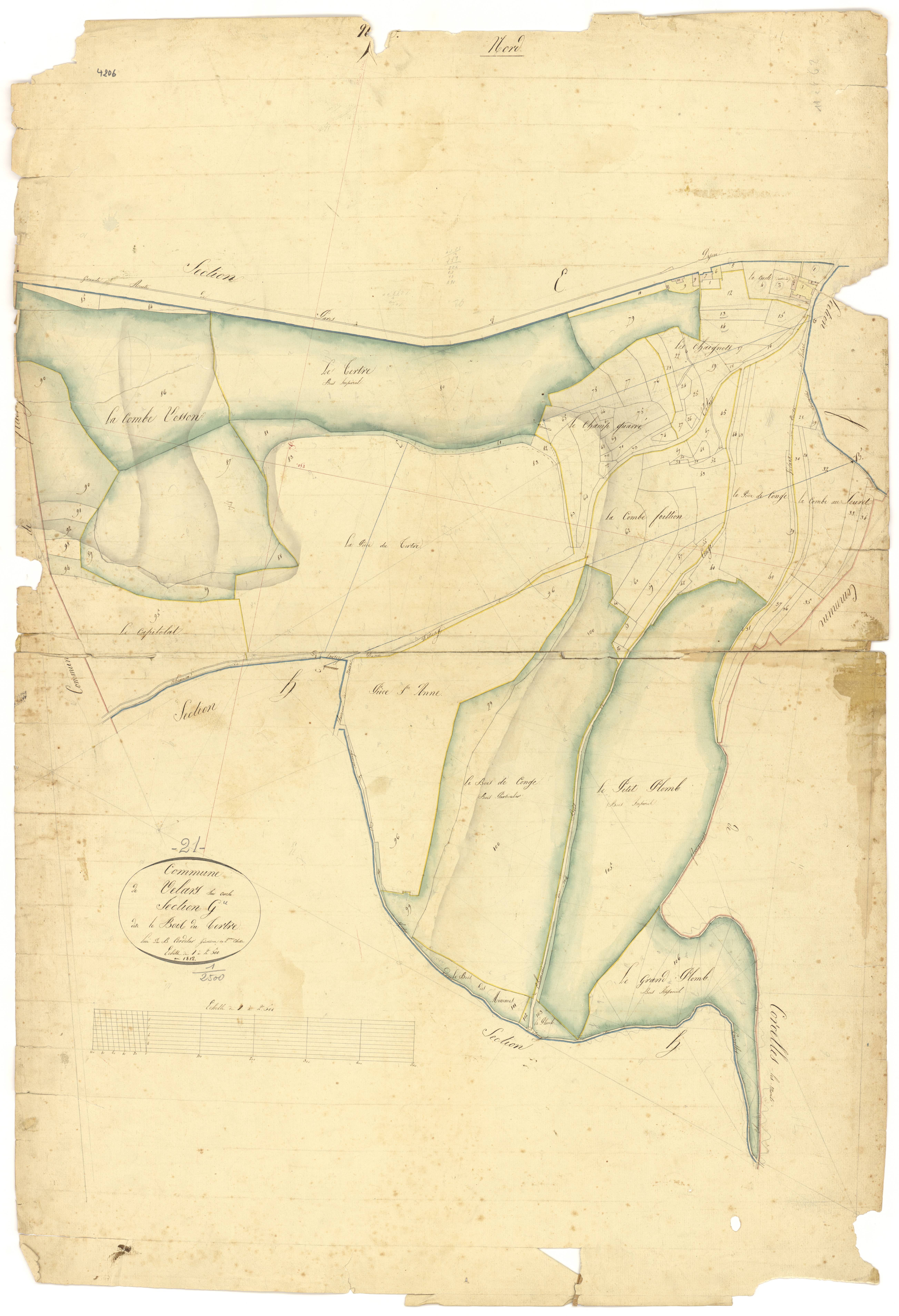 Velars-sur-Ouche - Section G - 3 P PLAN 661/8