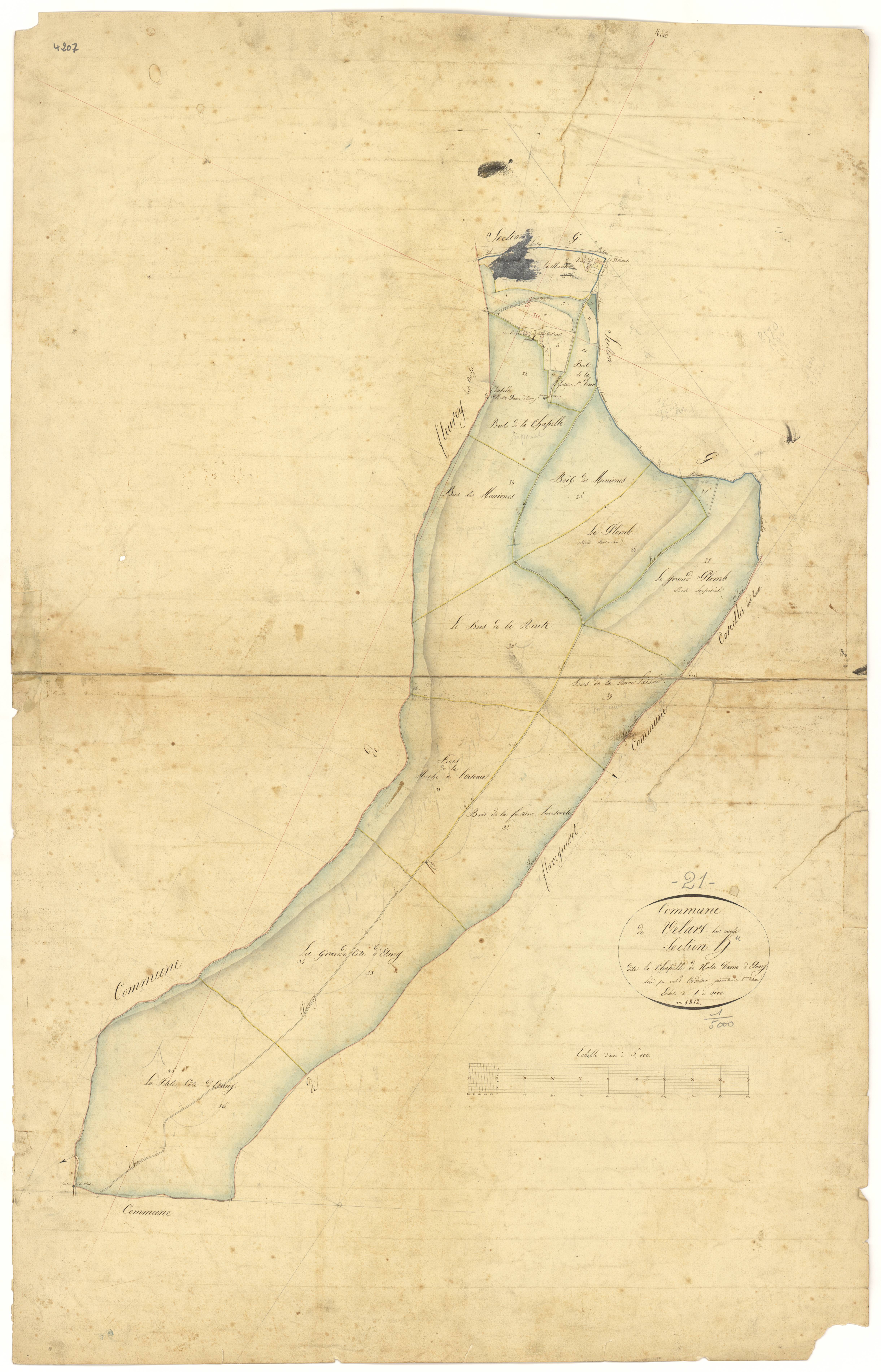 Velars-sur-Ouche - Section H - 3 P PLAN 661/9
