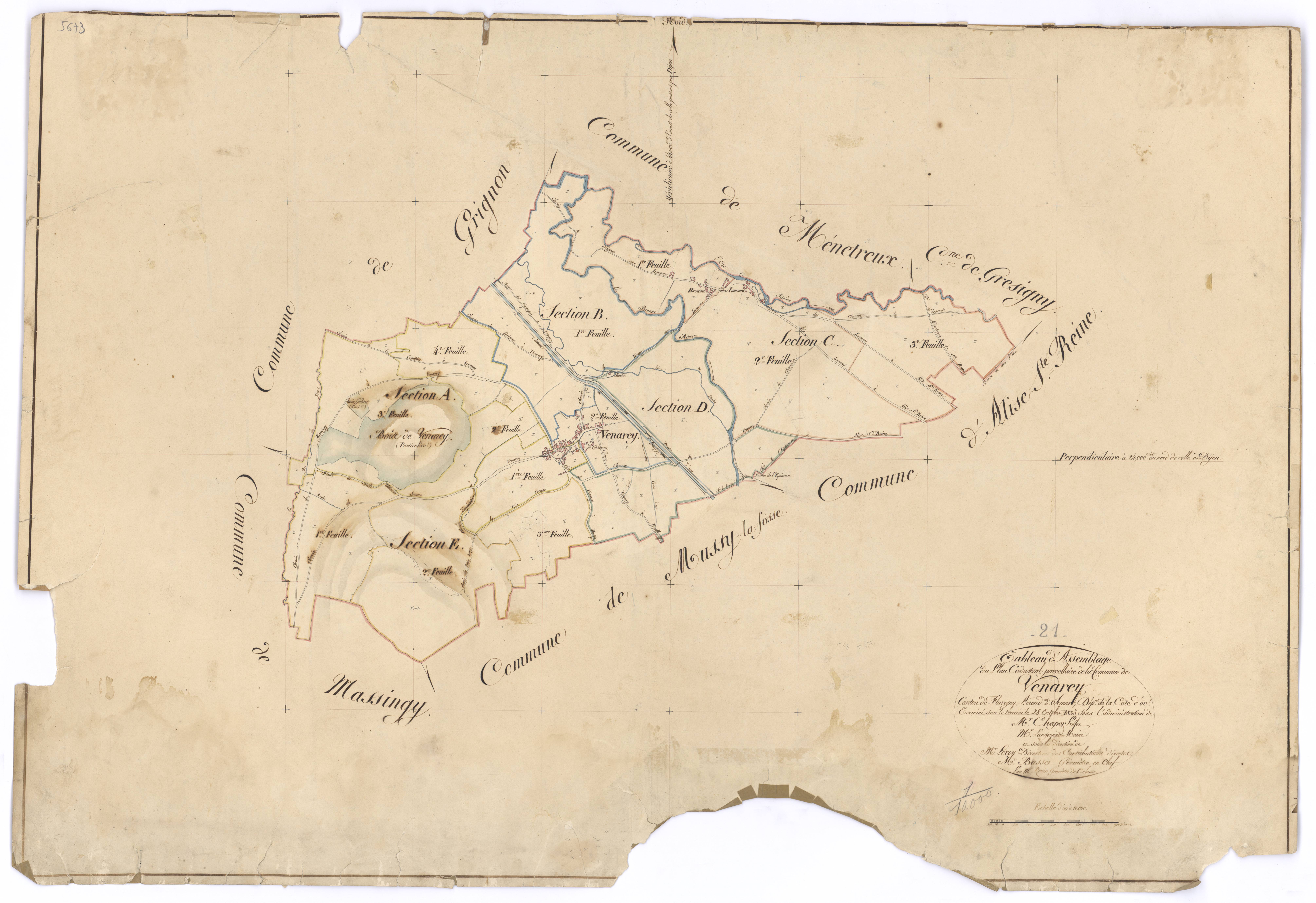 Venarey-les-Laumes - Tableau d'assemblage - 3 P PLAN 663/1