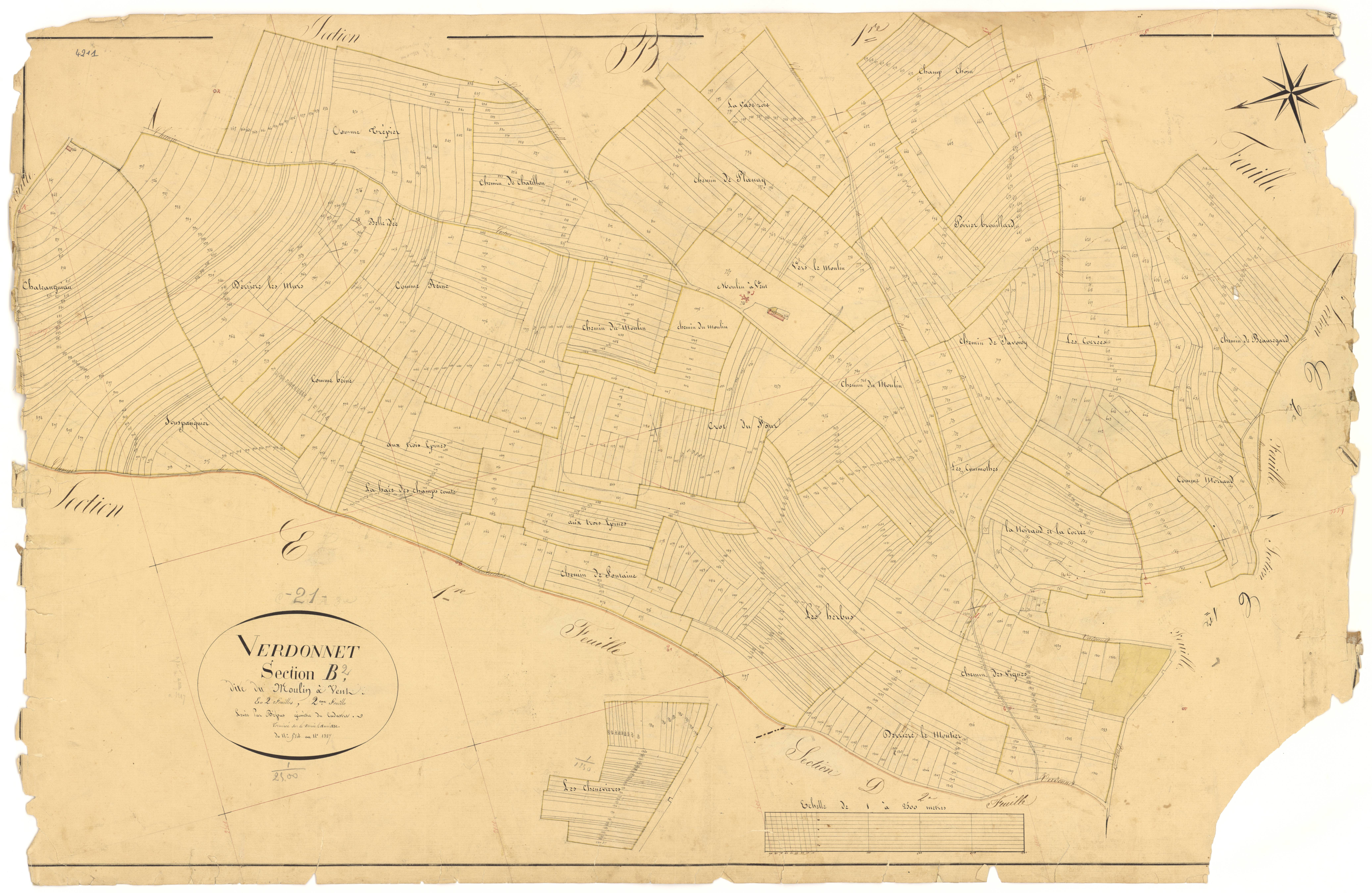 Verdonnet - Section B2 - 3 P PLAN 664/4