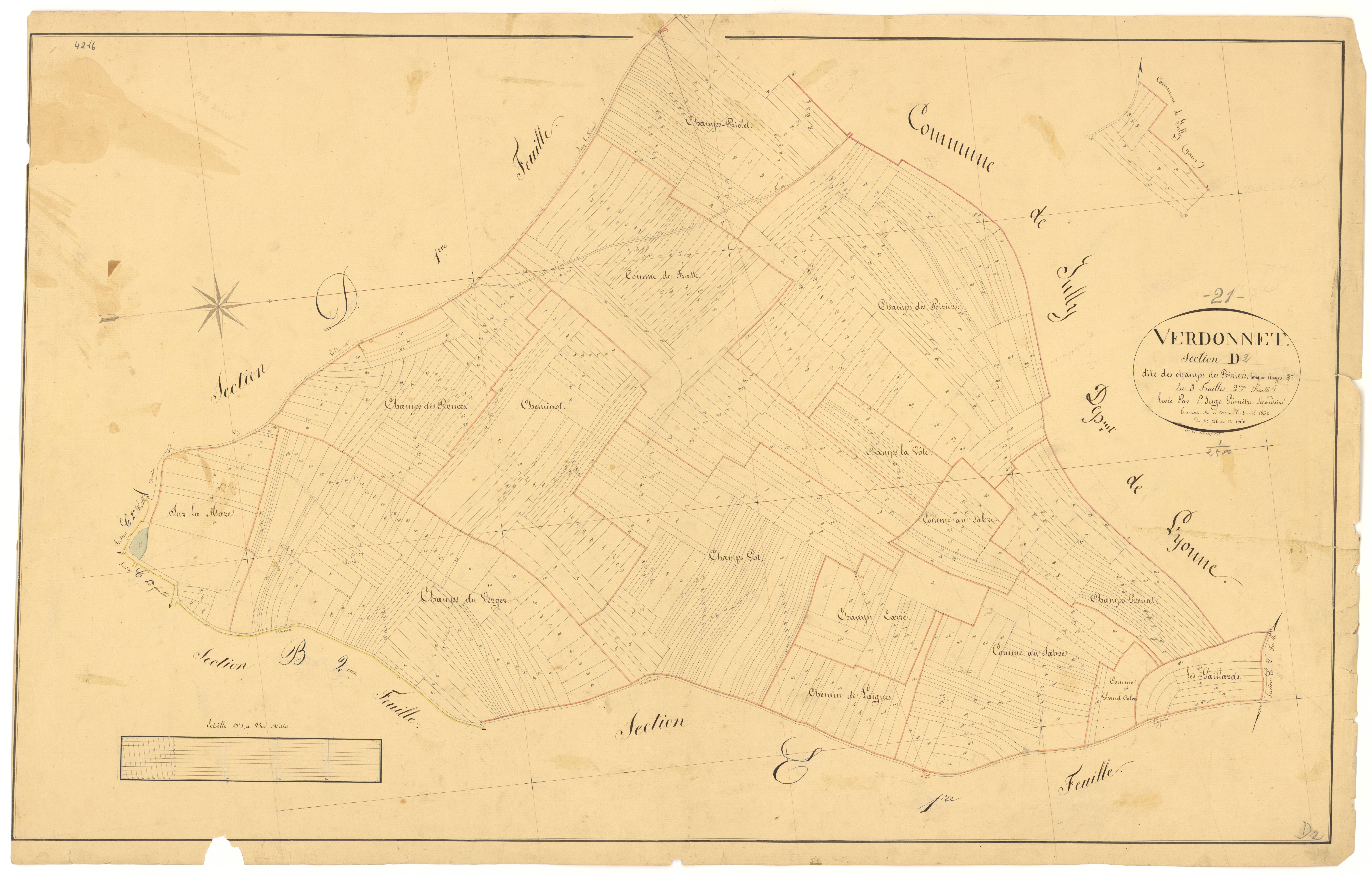 Verdonnet - Section D2 - 3 P PLAN 664/9
