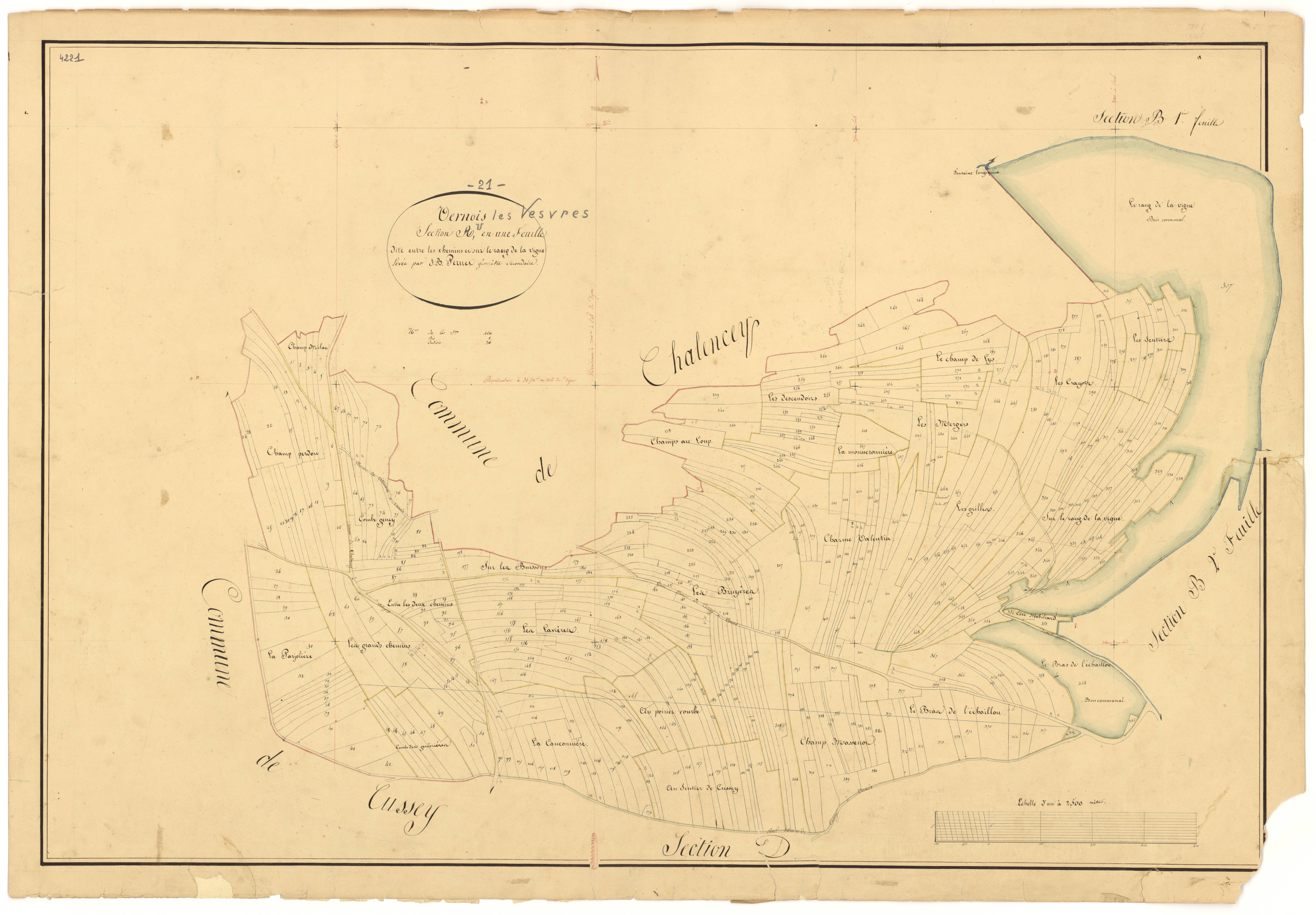 Vernois-lès-Vesvres - Section A - 3 P PLAN 666/2