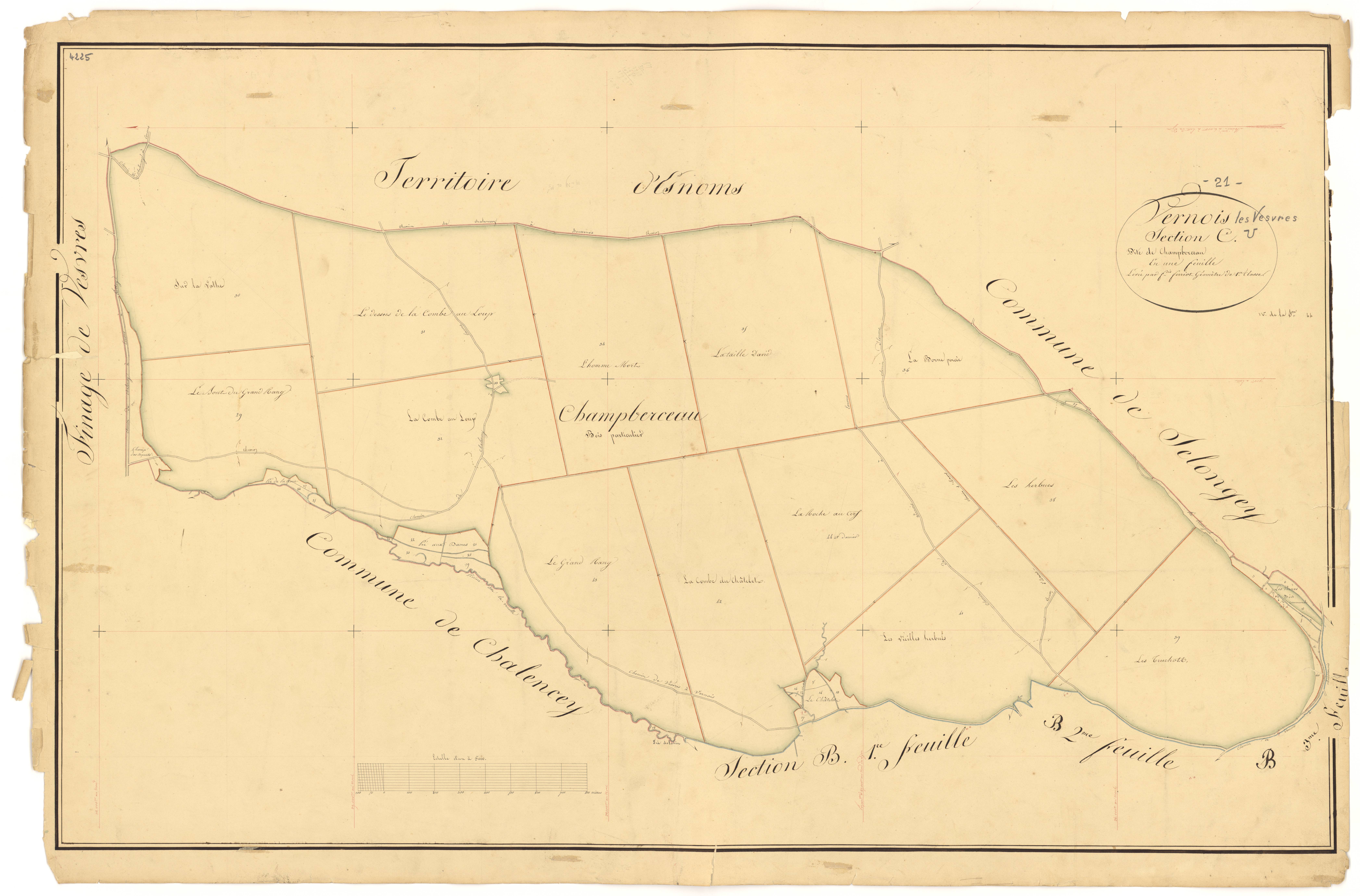 Vernois-lès-Vesvres - Section C - 3 P PLAN 666/6