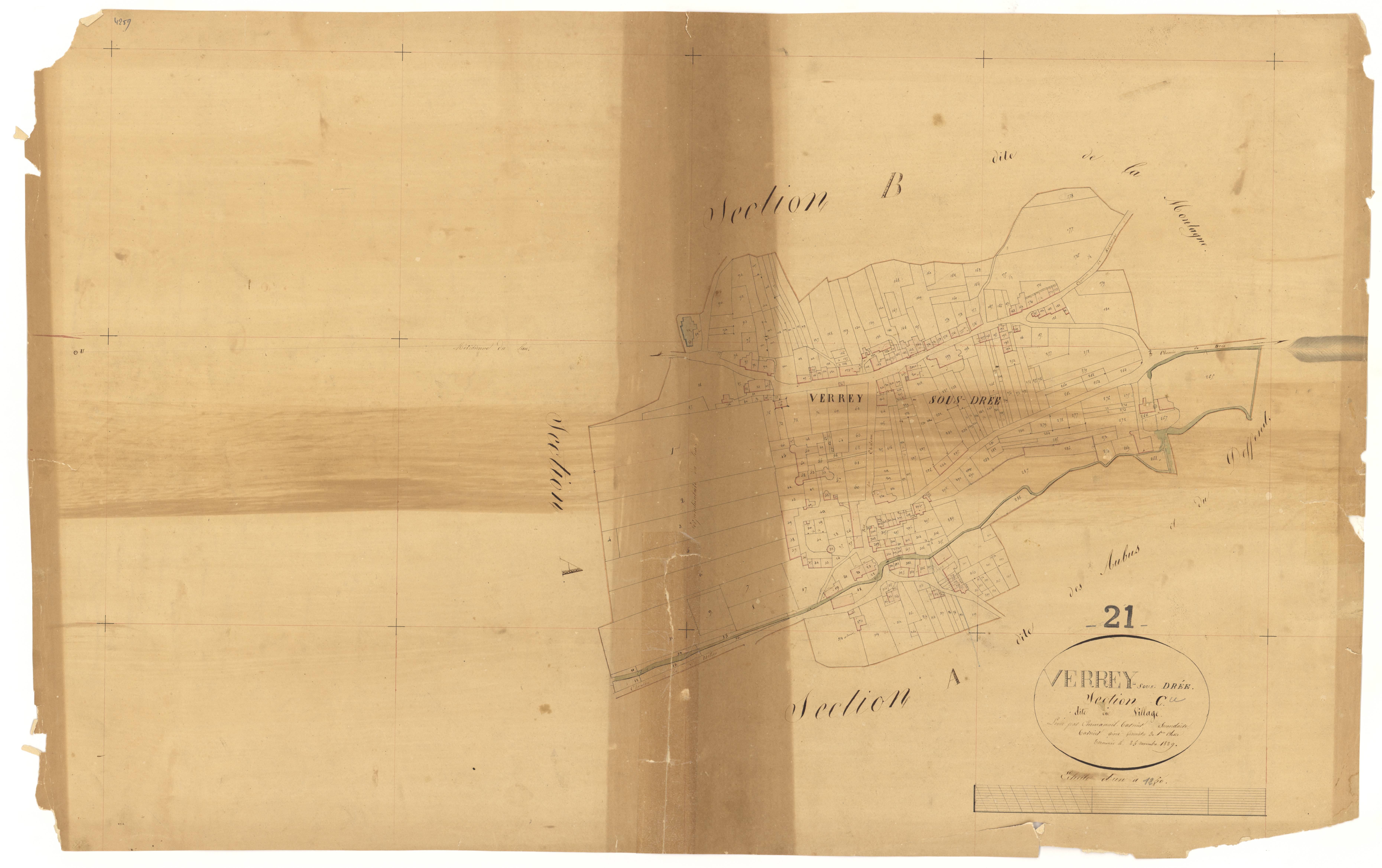 Verrey-sous-Drée - Section C - 3 P PLAN 670/4