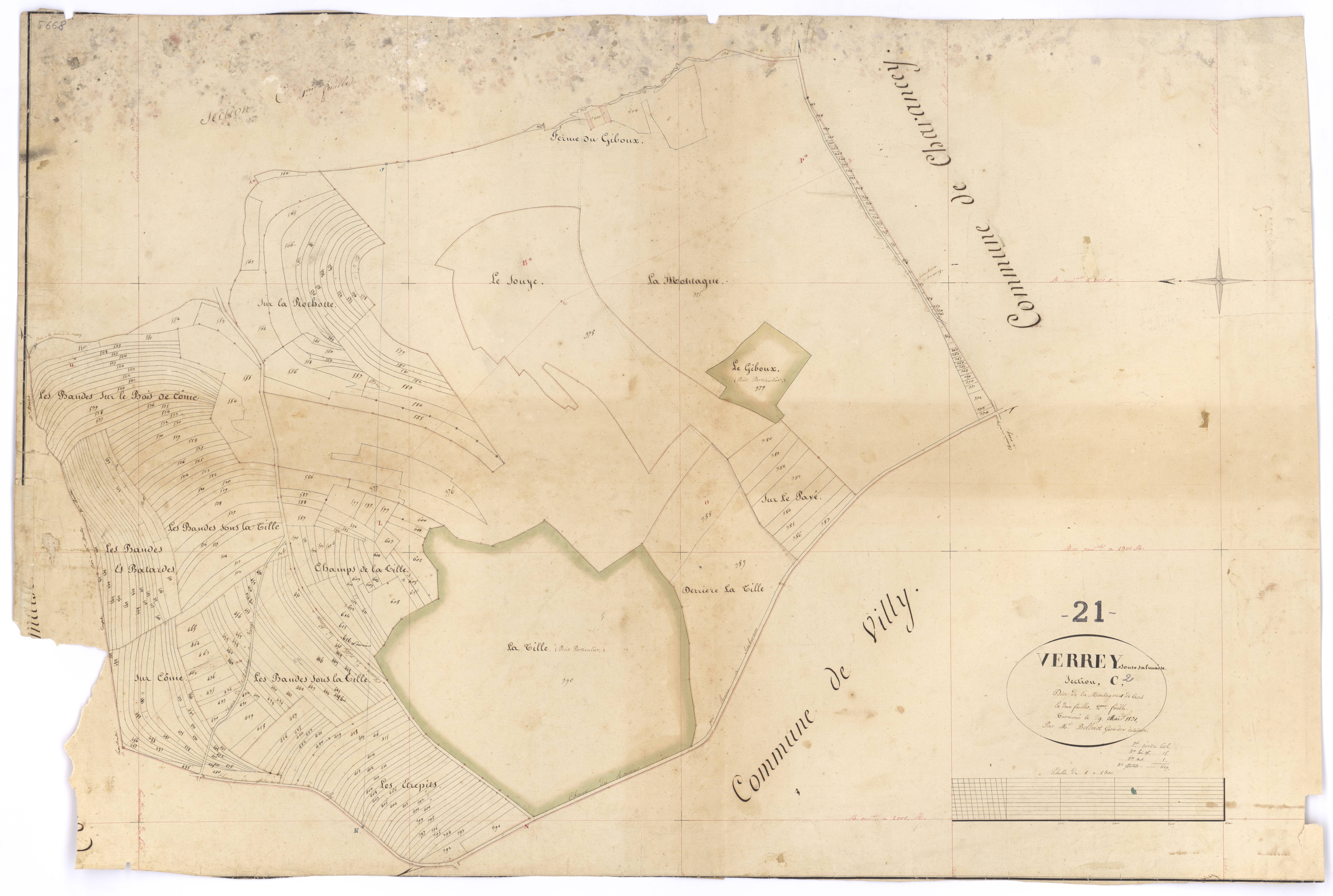 Verrey-sous-Salmaise - Section C2 - 3 P PLAN 671/7