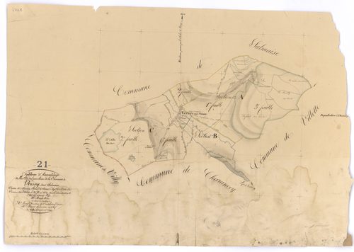 Verrey-sous-Salmaise - Tableau d'assemblage - 3 P PLAN 671/1